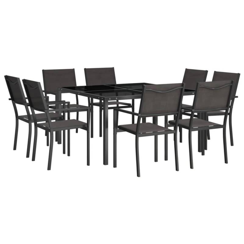 vidaXL 9-tlg Garten-Essgruppe Stahl Modell 11 von VIDAXL