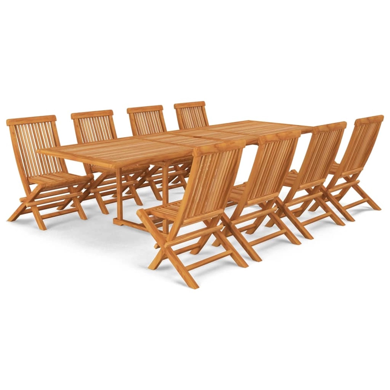 vidaXL 9-tlg Garten-Essgruppe Teak Massivholz Modell 1 vidaXL 9-tlg Garten-Essgruppe Teak Massivholz Modell 1 von VIDAXL