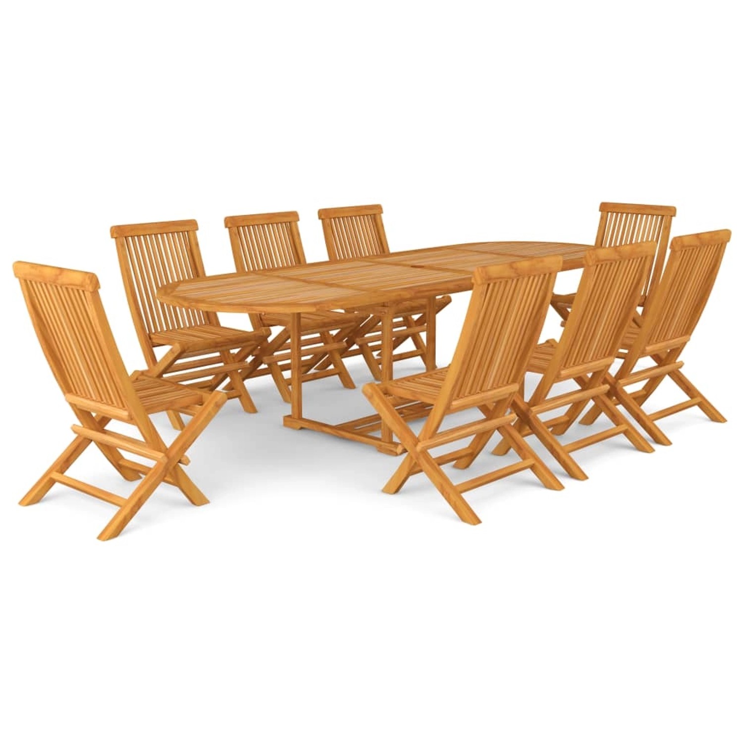 vidaXL 9-tlg Garten-Essgruppe Teak Massivholz Modell 3 vidaXL 9-tlg Garten-Essgruppe Teak Massivholz Modell 3 von VIDAXL