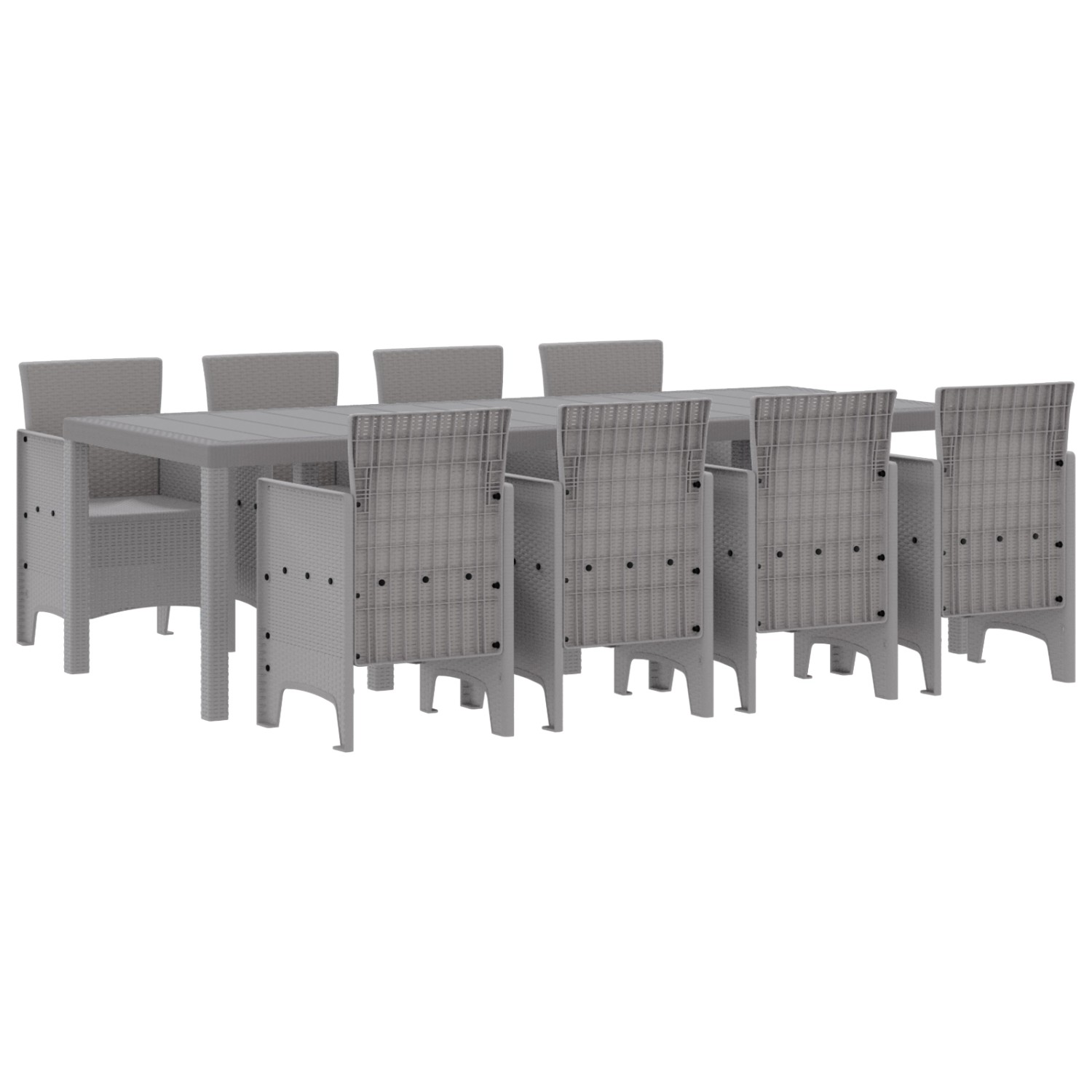 vidaXL 9-tlg Garten-Essgruppe Weiß Poly Rattan 3378742 vidaXL 9-tlg Garten-Essgruppe Weiß Poly Rattan 3378742 von VIDAXL