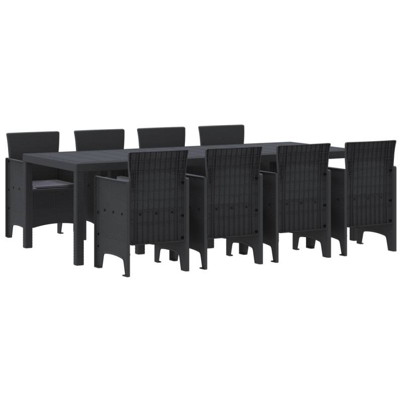 vidaXL 9-tlg Garten-Essgruppe mit Kissen Anthrazit Poly Rattan 3378735 vidaXL 9-tlg Garten-Essgruppe mit Kissen Anthrazit Poly Rattan 3378735 von VIDAXL