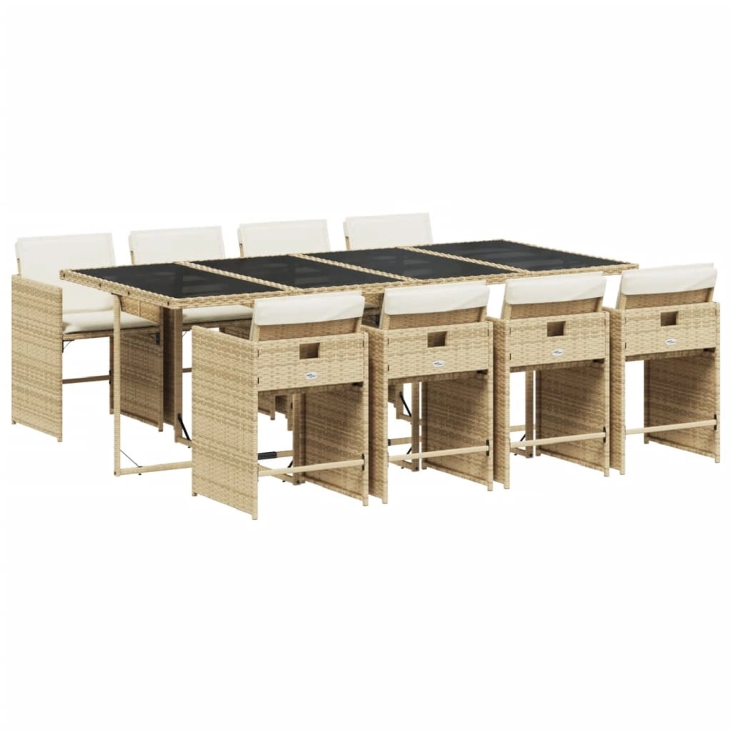 vidaXL 9-tlg Garten-Essgruppe mit Kissen Beige Poly Rattan Modell 43 vidaXL 9-tlg Garten-Essgruppe mit Kissen Beige Poly Rattan Modell 43 von VIDAXL