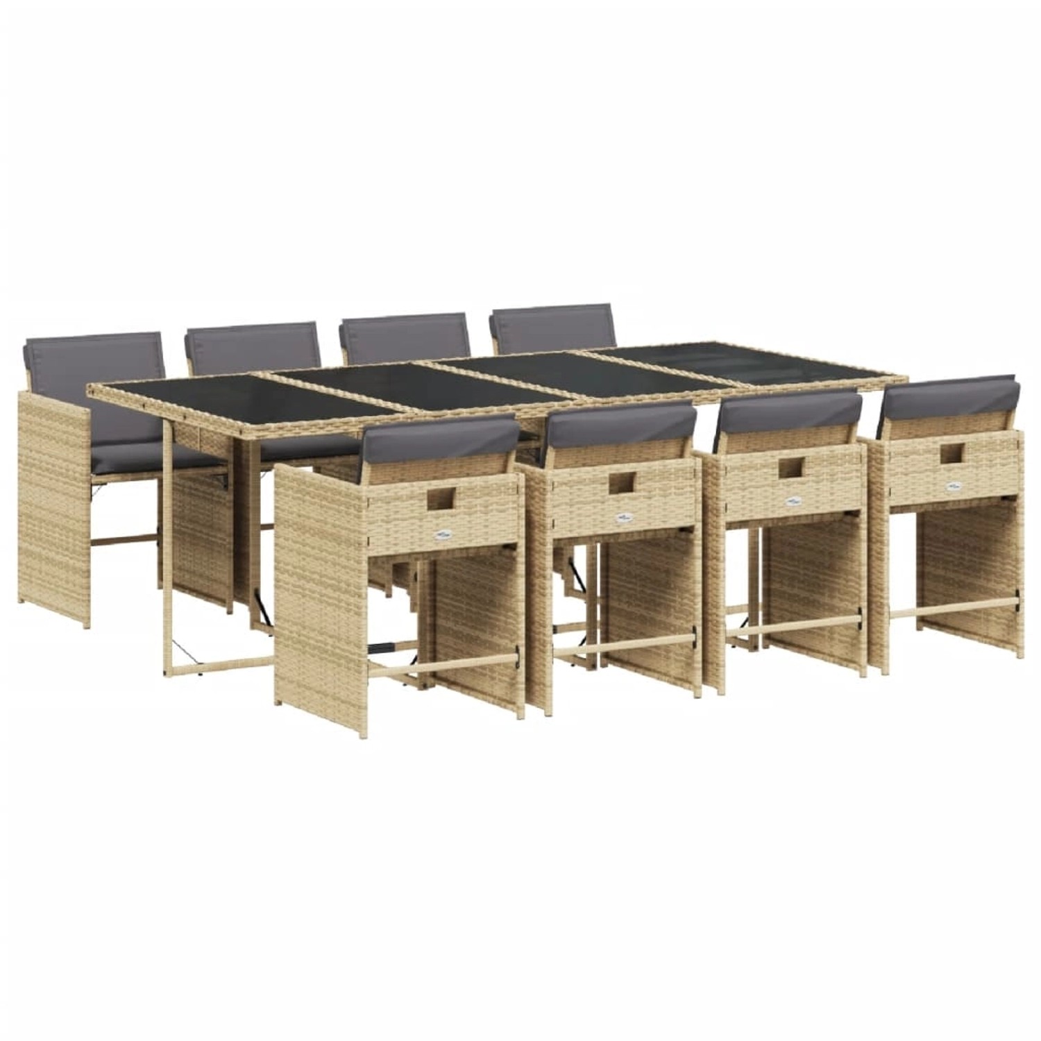 vidaXL 9-tlg Garten-Essgruppe mit Kissen Beigemischung Poly Rattan Modell 16 vidaXL 9-tlg Garten-Essgruppe mit Kissen Beigemischung Poly Rattan Modell 16 von VIDAXL