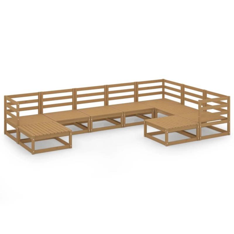 vidaXL 9-tlg Garten-Lounge-Set Honigbraun Massivholz Kiefer Modell 13 von VIDAXL