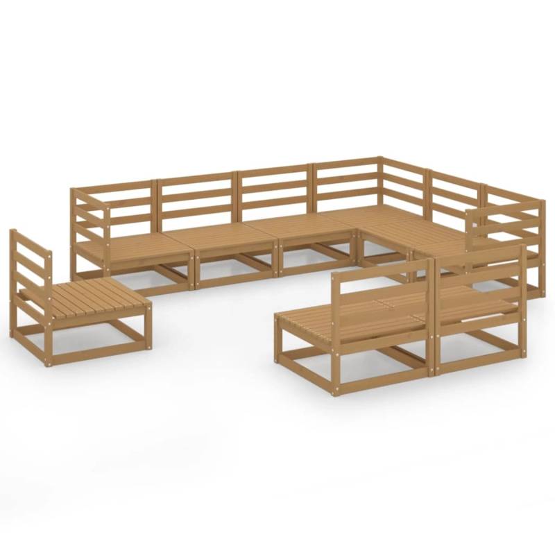 vidaXL 9-tlg Garten-Lounge-Set Honigbraun Massivholz Kiefer Modell 15 von VIDAXL
