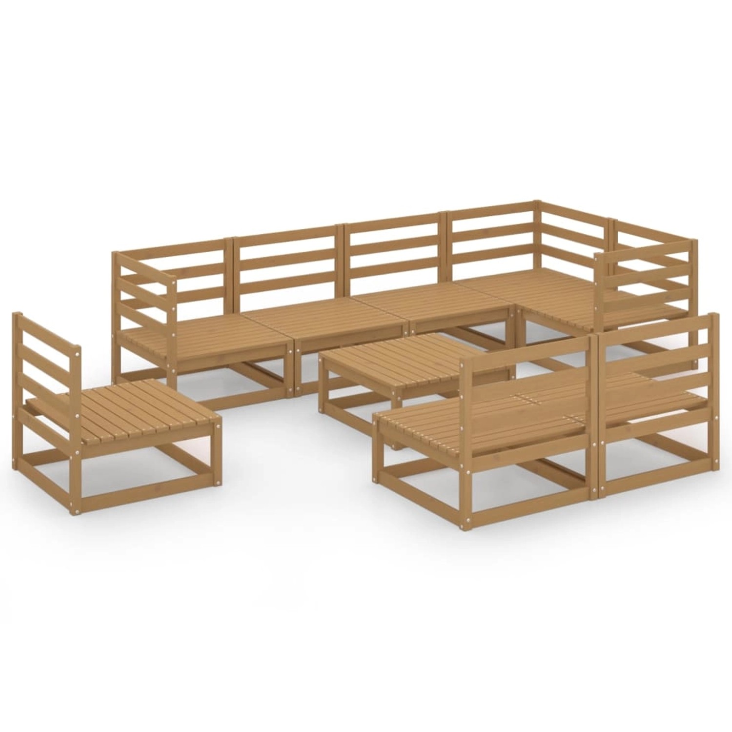 vidaXL 9-tlg Garten-Lounge-Set Honigbraun Massivholz Kiefer Modell 7 vidaXL 9-tlg Garten-Lounge-Set Honigbraun Massivholz Kiefer Modell 7 von VIDAXL