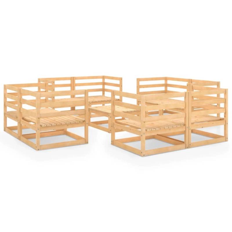 vidaXL 9-tlg Garten-Lounge-Set Massivholz Kiefer Modell 1 von VIDAXL