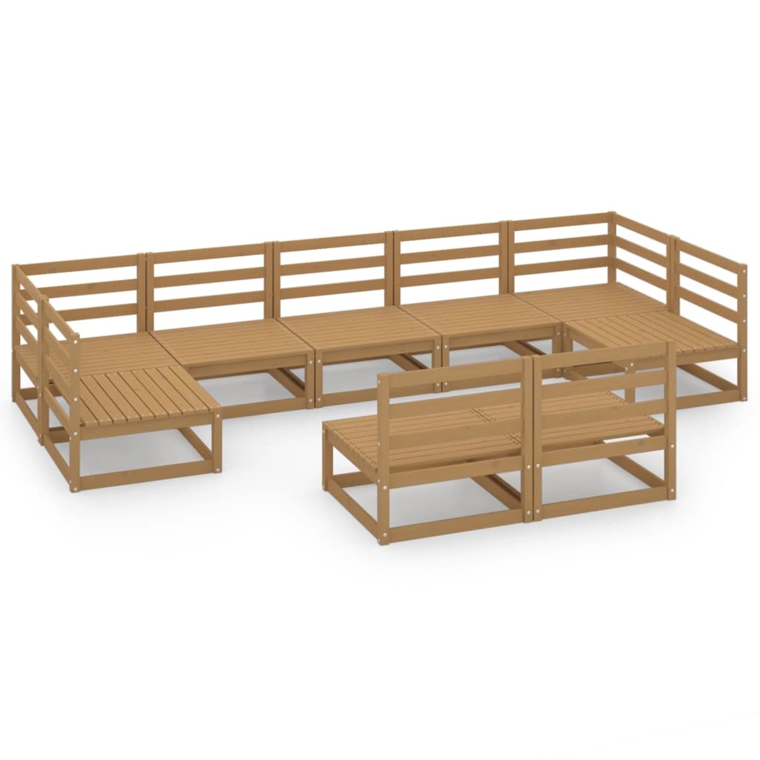 vidaXL 9-tlg Garten-Lounge-Set Massivholz Kiefer Modell 28 vidaXL 9-tlg Garten-Lounge-Set Massivholz Kiefer Modell 28 von VIDAXL