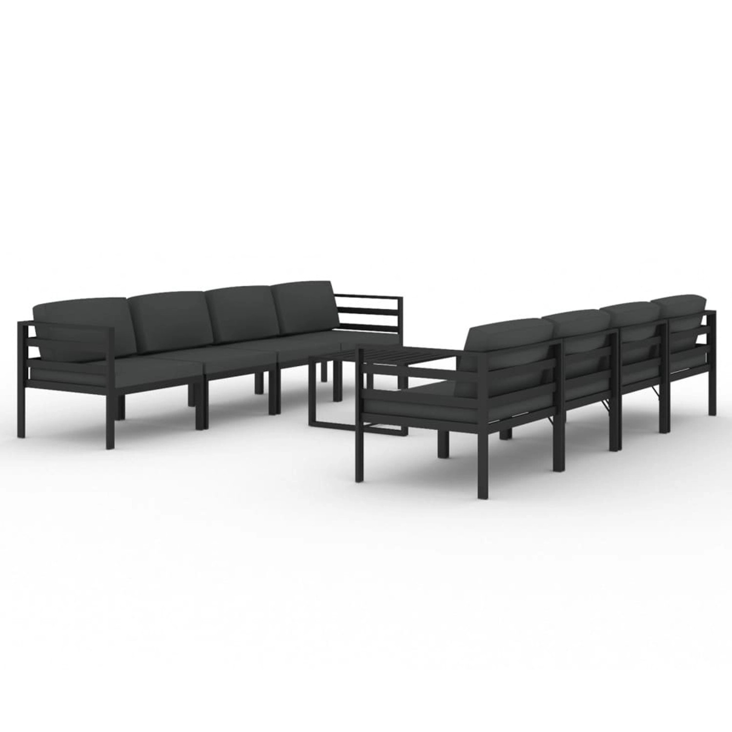vidaXL 9-tlg Garten-Lounge-Set mit Kissen Aluminium Anthrazit Modell 2 vidaXL 9-tlg Garten-Lounge-Set mit Kissen Aluminium Anthrazit Modell 2 von VIDAXL