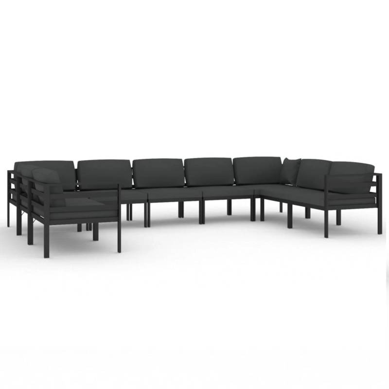 vidaXL 9-tlg Garten-Lounge-Set mit Kissen Aluminium Anthrazit Modell 3 von VIDAXL