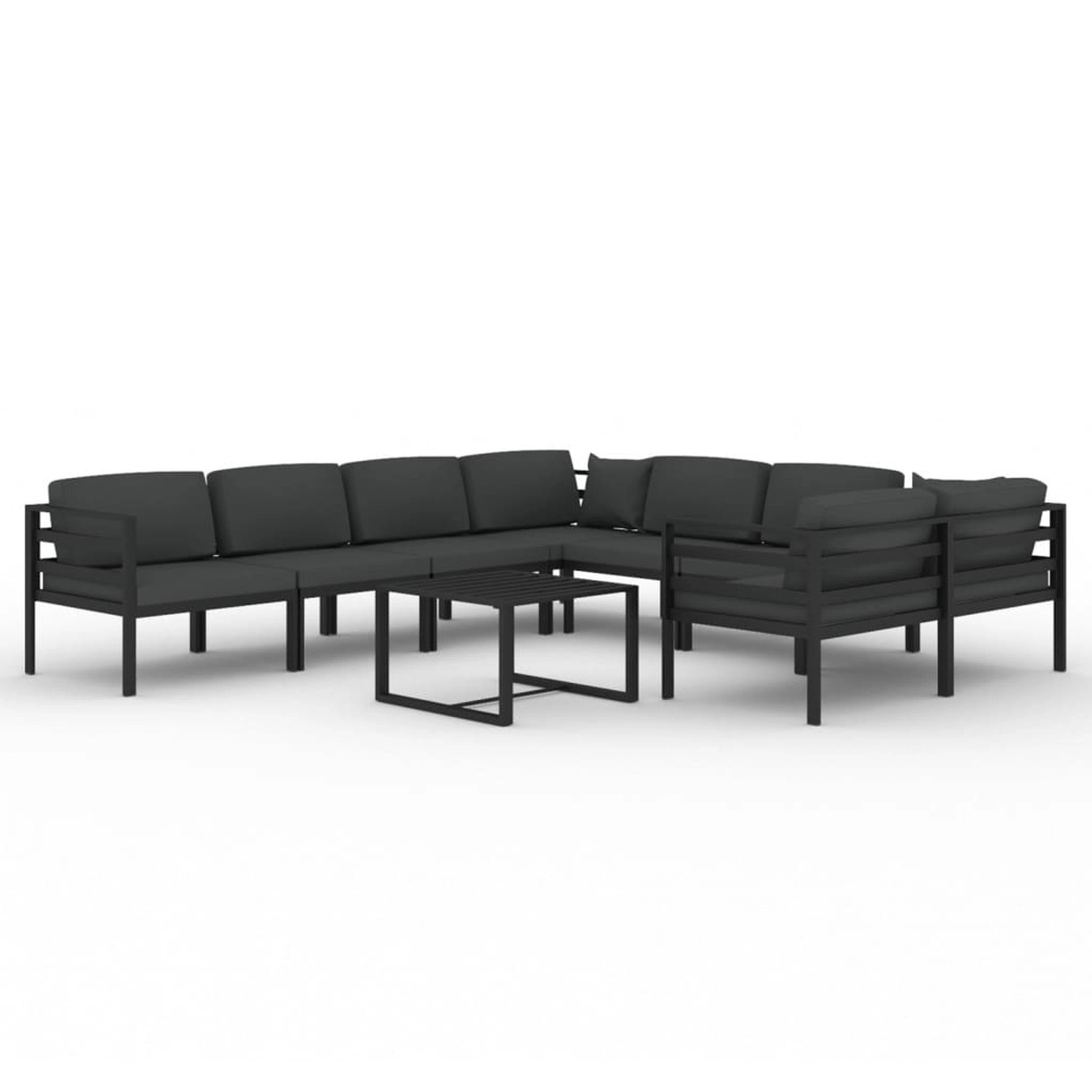 vidaXL 9-tlg Garten-Lounge-Set mit Kissen Aluminium Anthrazit Modell 5 vidaXL 9-tlg Garten-Lounge-Set mit Kissen Aluminium Anthrazit Modell 5 von VIDAXL