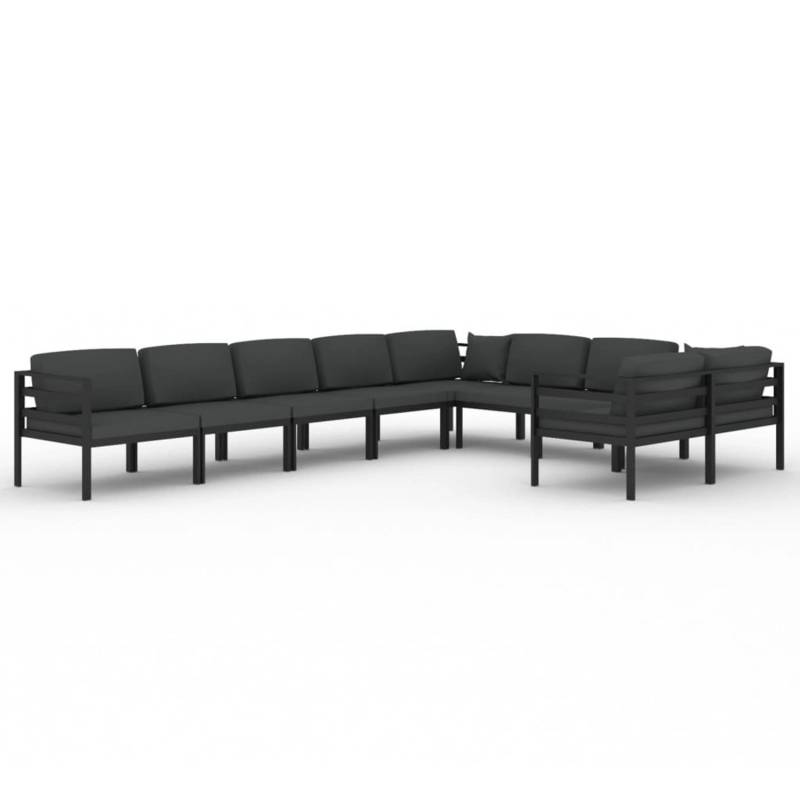 vidaXL 9-tlg Garten-Lounge-Set mit Kissen Aluminium Anthrazit Modell 6 von VIDAXL