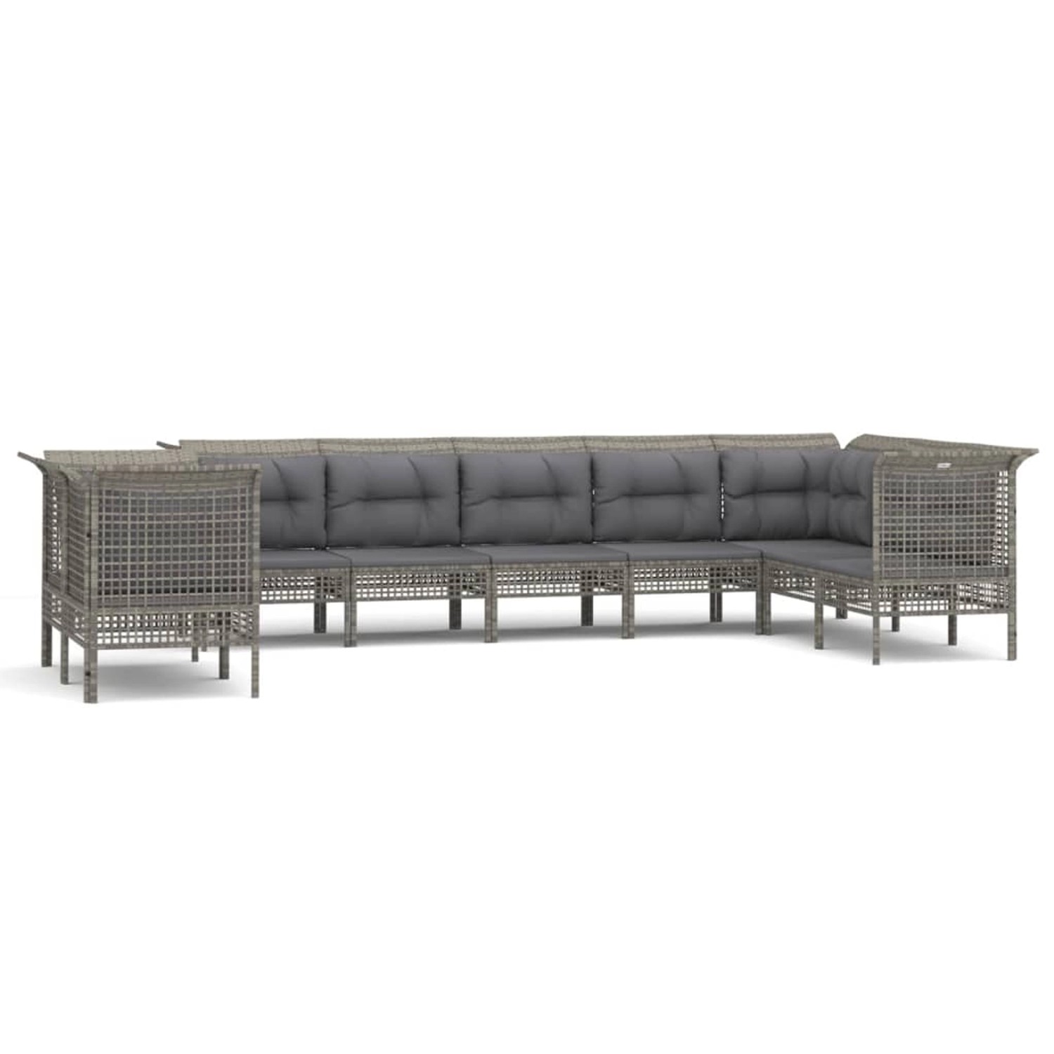 vidaXL 9-tlg Garten-Lounge-Set mit Kissen Grau Poly Rattan Modell 72 vidaXL 9-tlg Garten-Lounge-Set mit Kissen Grau Poly Rattan Modell 72 von VIDAXL