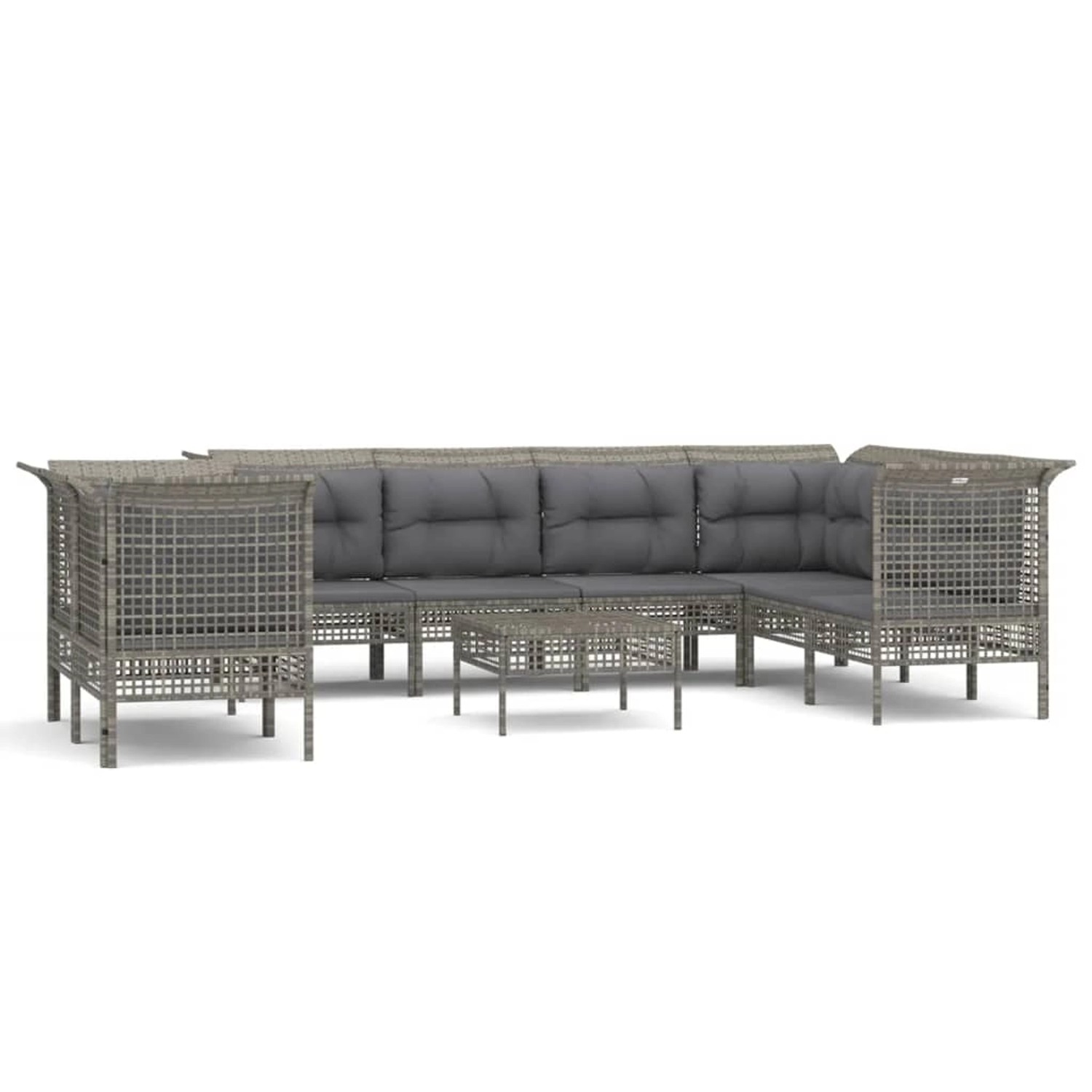 vidaXL 9-tlg Garten-Lounge-Set mit Kissen Grau Poly Rattan Modell 73 vidaXL 9-tlg Garten-Lounge-Set mit Kissen Grau Poly Rattan Modell 73 von VIDAXL