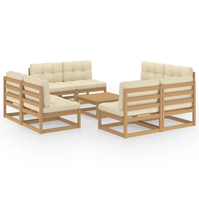 vidaXL 9-tlg Garten-Lounge-Set mit Kissen Kiefer Massivholz Modell 48 von VIDAXL