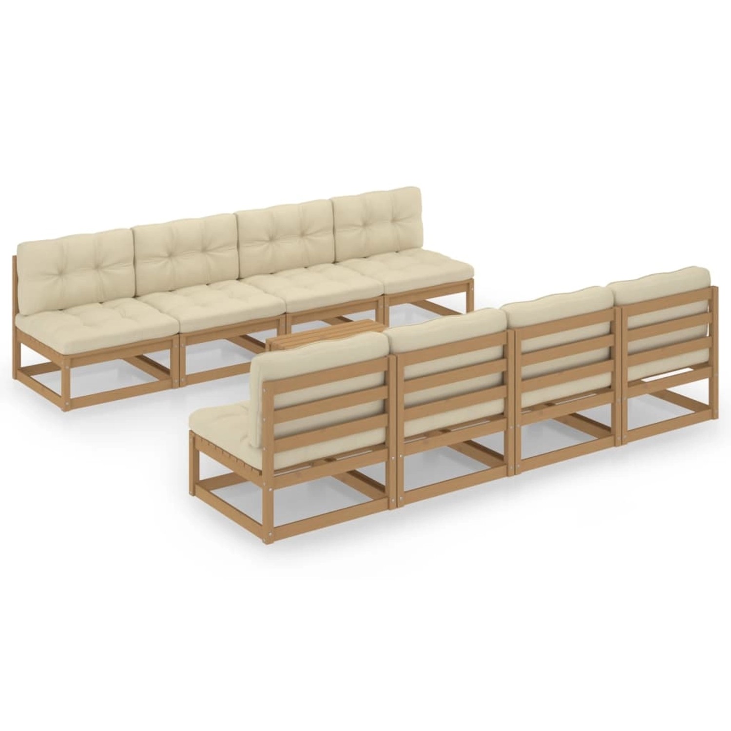 vidaXL 9-tlg Garten-Lounge-Set mit Kissen Kiefer Massivholz Modell 50 vidaXL 9-tlg Garten-Lounge-Set mit Kissen Kiefer Massivholz Modell 50 von VIDAXL