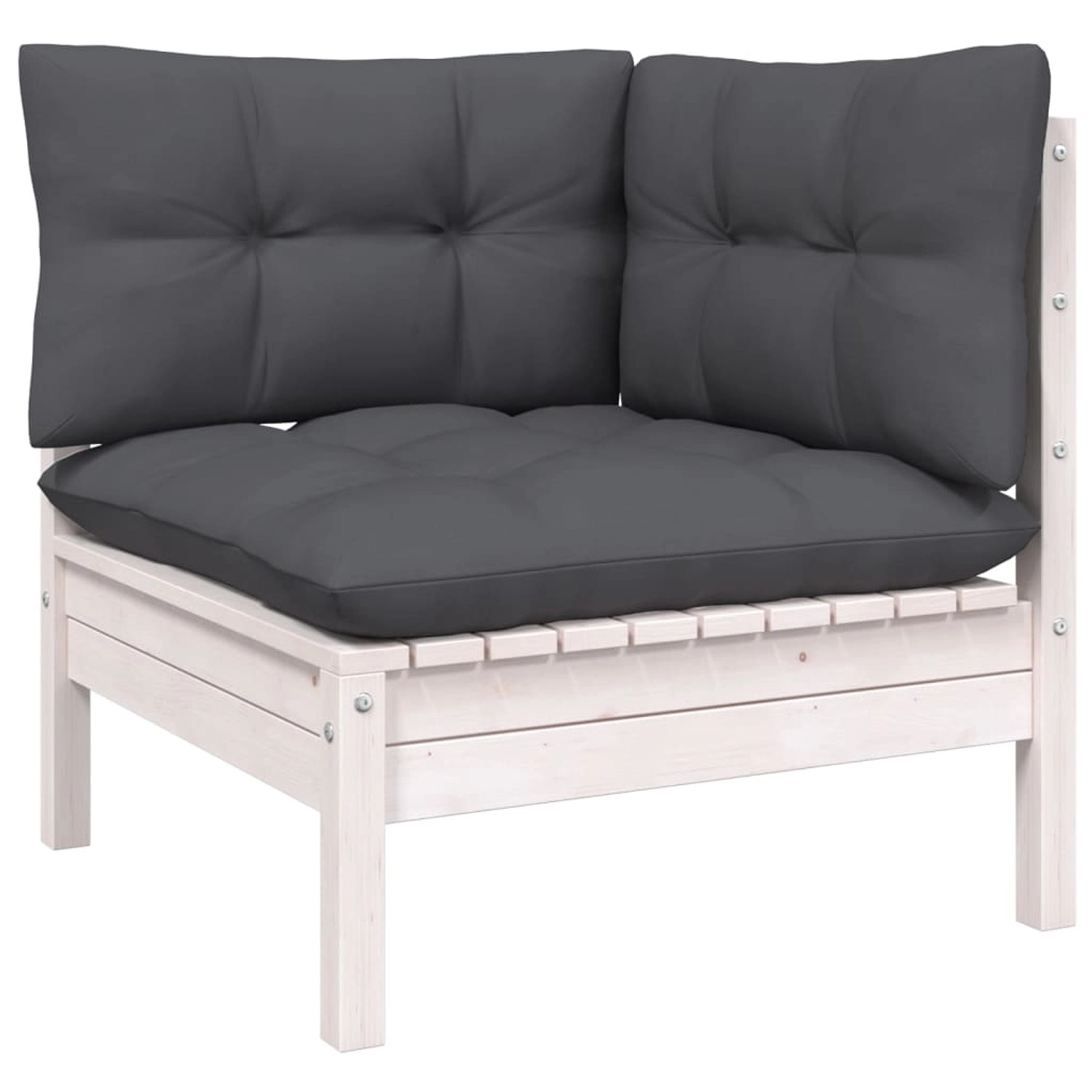 vidaXL 9-tlg Garten-Lounge-Set mit Kissen Weiß Massivholz Kiefer vidaXL 9-tlg Garten-Lounge-Set mit Kissen Weiß Massivholz Kiefer von VIDAXL