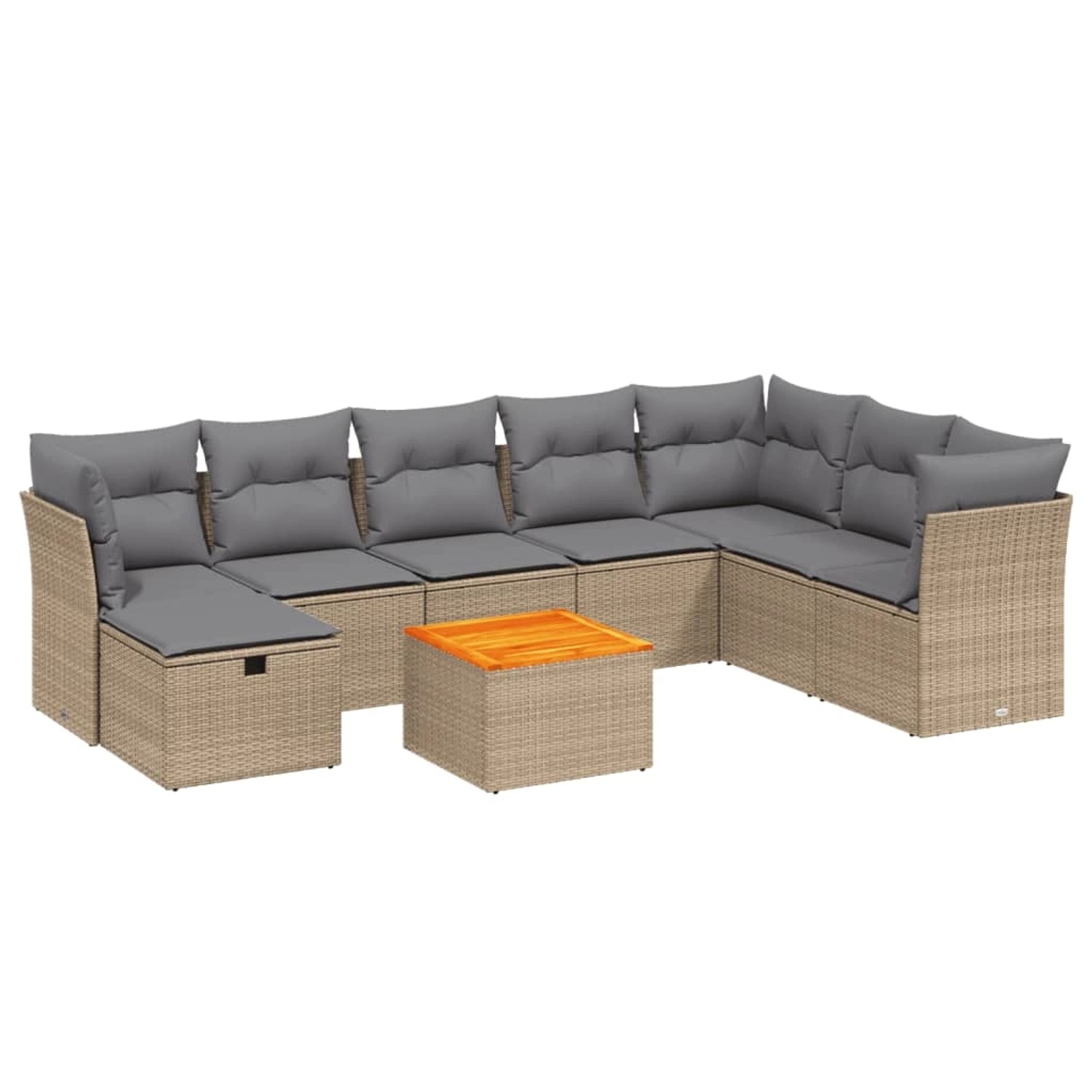 vidaXL 9-tlg Garten-Sofagarnitur mit Kissen Beige Poly Rattan Modell 115 vidaXL 9-tlg Garten-Sofagarnitur mit Kissen Beige Poly Rattan Modell 115 von VIDAXL