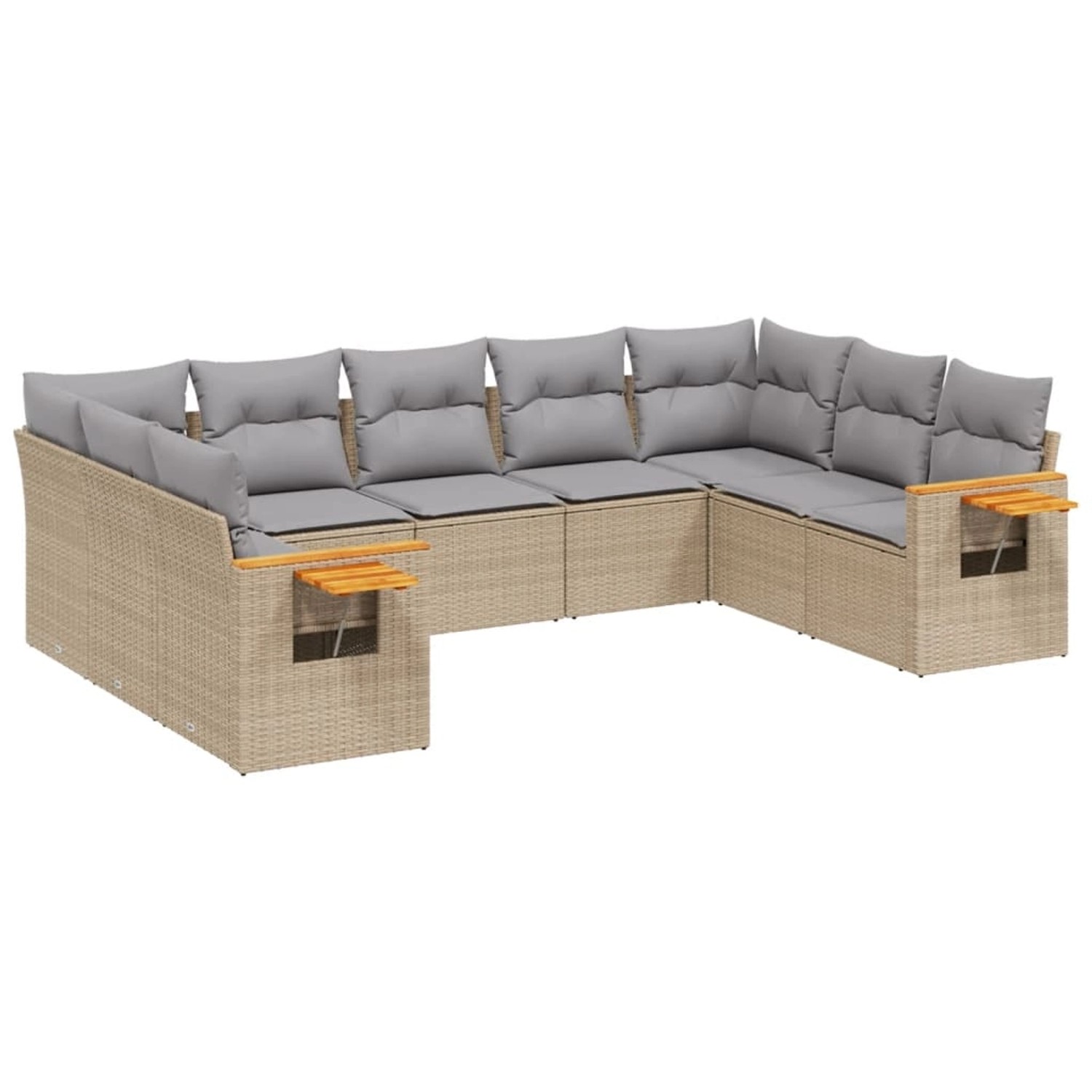 vidaXL 9-tlg Garten-Sofagarnitur mit Kissen Beige Poly Rattan Modell 155 vidaXL 9-tlg Garten-Sofagarnitur mit Kissen Beige Poly Rattan Modell 155 von VIDAXL