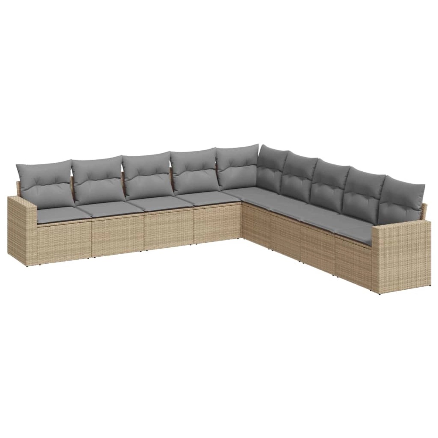 vidaXL 9-tlg Garten-Sofagarnitur mit Kissen Beige Poly Rattan Modell 48 vidaXL 9-tlg Garten-Sofagarnitur mit Kissen Beige Poly Rattan Modell 48 von VIDAXL