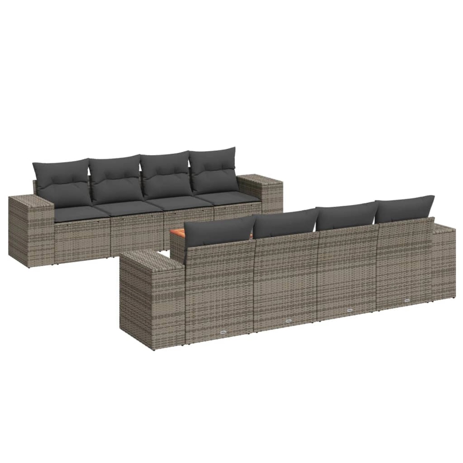 vidaXL 9-tlg Garten-Sofagarnitur mit Kissen Grau Poly Rattan Modell 38 vidaXL 9-tlg Garten-Sofagarnitur mit Kissen Grau Poly Rattan Modell 38 von VIDAXL