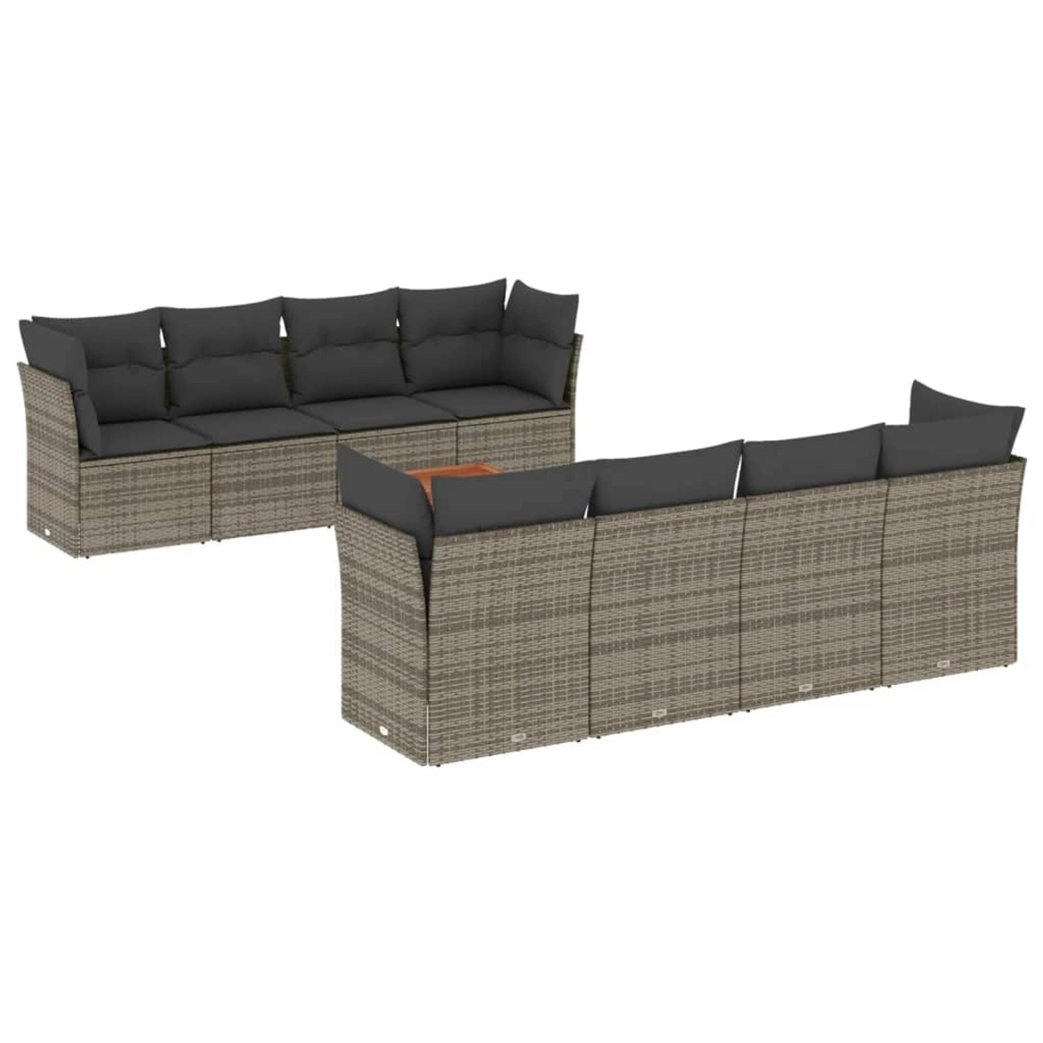 vidaXL 9-tlg Garten-Sofagarnitur mit Kissen Grau Poly Rattan Modell 78 vidaXL 9-tlg Garten-Sofagarnitur mit Kissen Grau Poly Rattan Modell 78 von VIDAXL