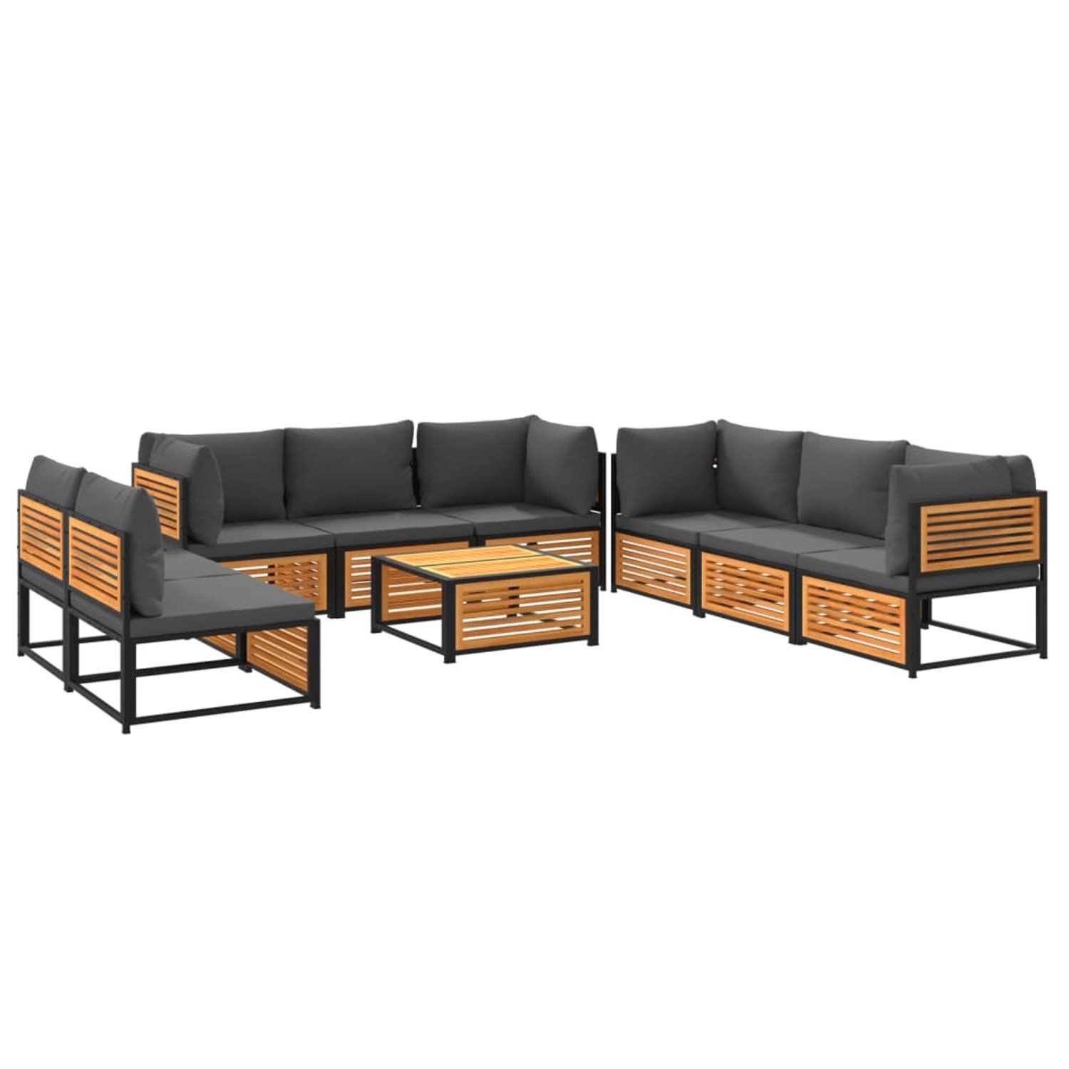 vidaXL 9-tlg Garten-Sofagarnitur mit Kissen Massivholz Akazie Modell 6 vidaXL 9-tlg Garten-Sofagarnitur mit Kissen Massivholz Akazie Modell 6 von VIDAXL