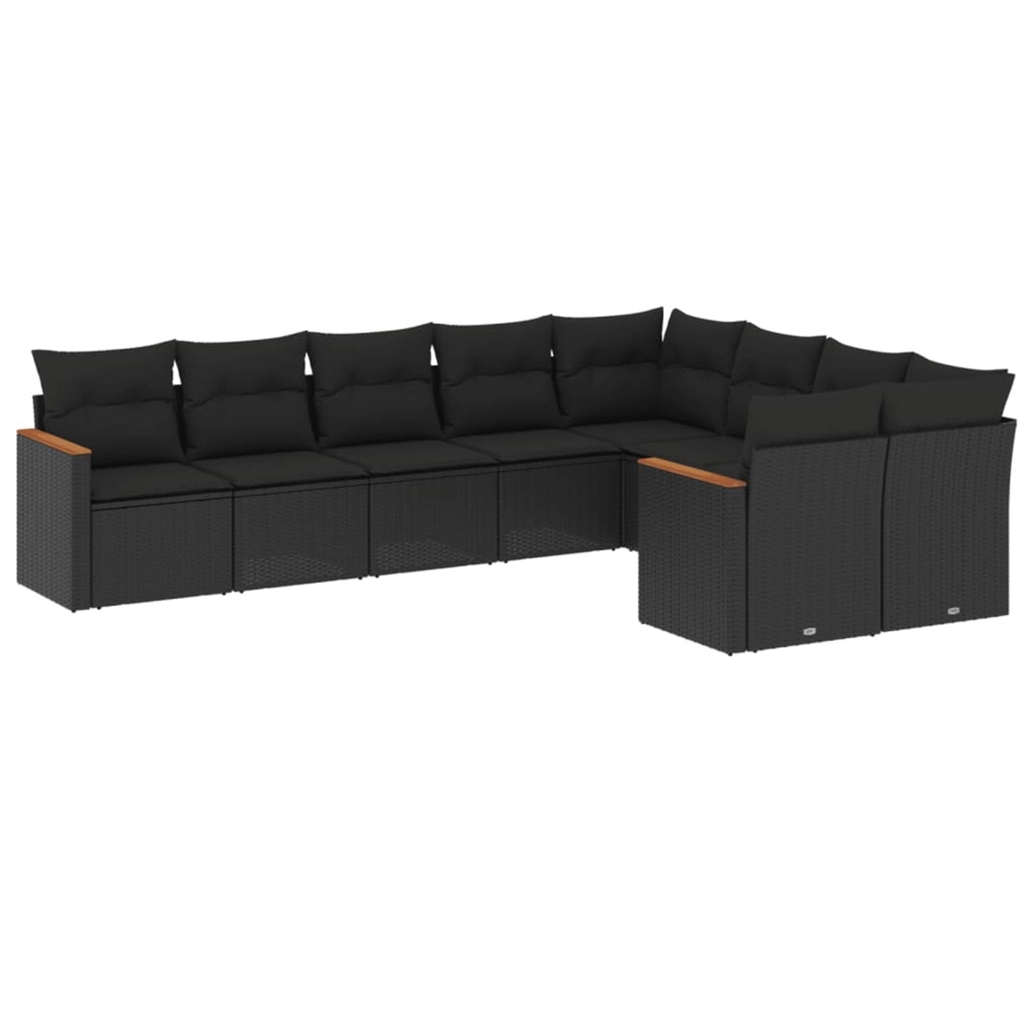 vidaXL 9-tlg Garten-Sofagarnitur mit Kissen Schwarz Poly Rattan Modell 154 vidaXL 9-tlg Garten-Sofagarnitur mit Kissen Schwarz Poly Rattan Modell 154 von VIDAXL