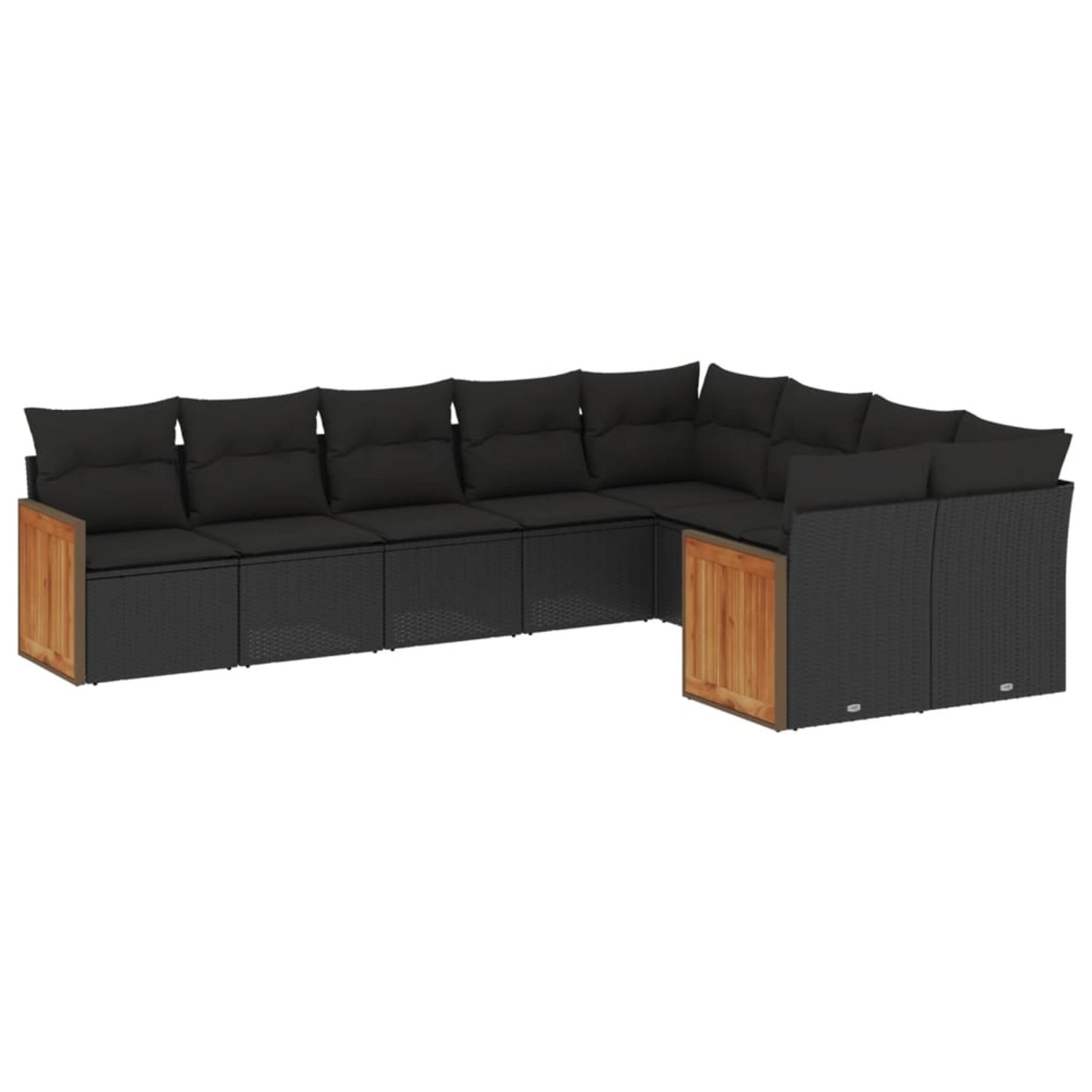 vidaXL 9-tlg Garten-Sofagarnitur mit Kissen Schwarz Poly Rattan Modell 162 vidaXL 9-tlg Garten-Sofagarnitur mit Kissen Schwarz Poly Rattan Modell 162 von VIDAXL