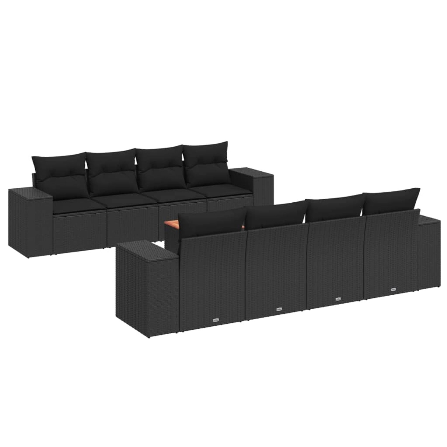 vidaXL 9-tlg Garten-Sofagarnitur mit Kissen Schwarz Poly Rattan Modell 63 vidaXL 9-tlg Garten-Sofagarnitur mit Kissen Schwarz Poly Rattan Modell 63 von VIDAXL