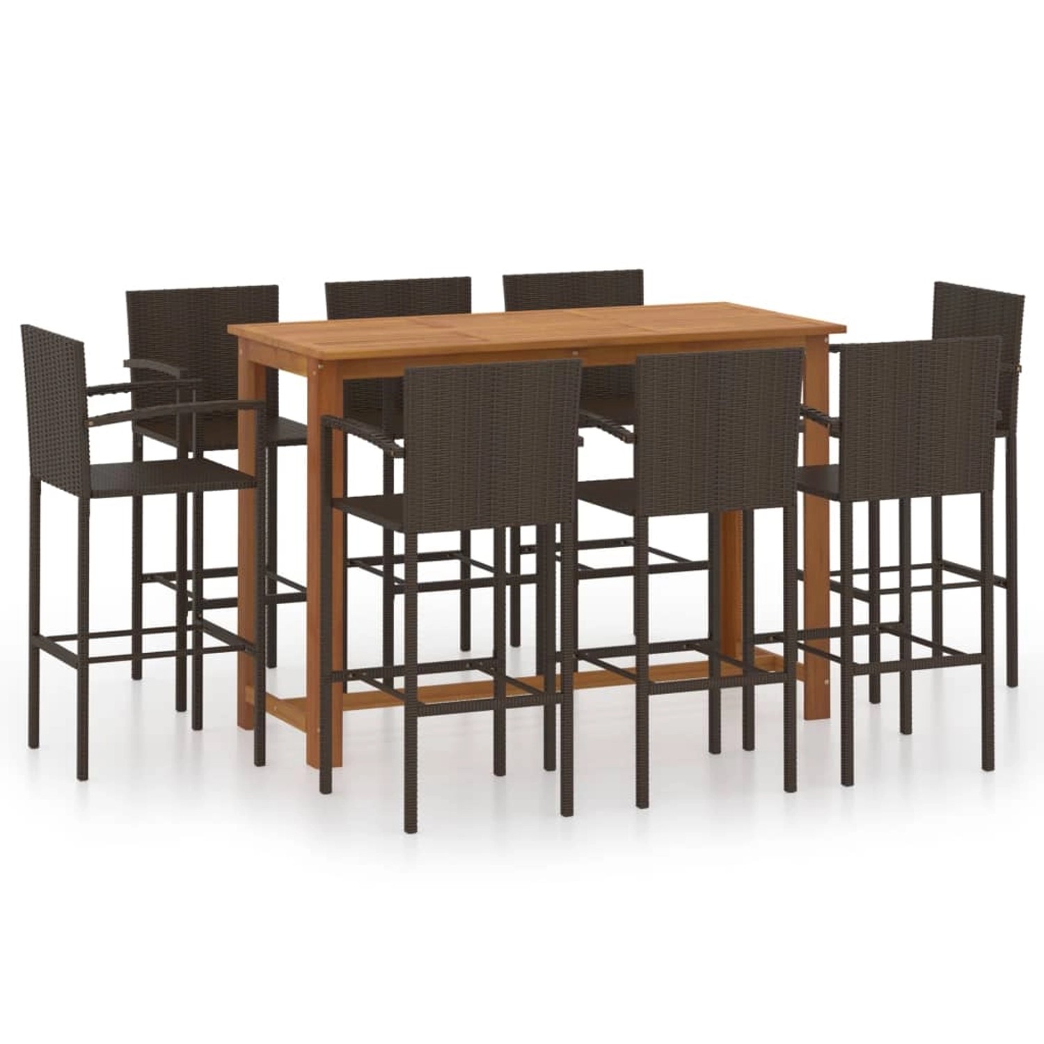 vidaXL 9-tlg Gartenbar-Set Braun vidaXL 9-tlg Gartenbar-Set Braun von VIDAXL