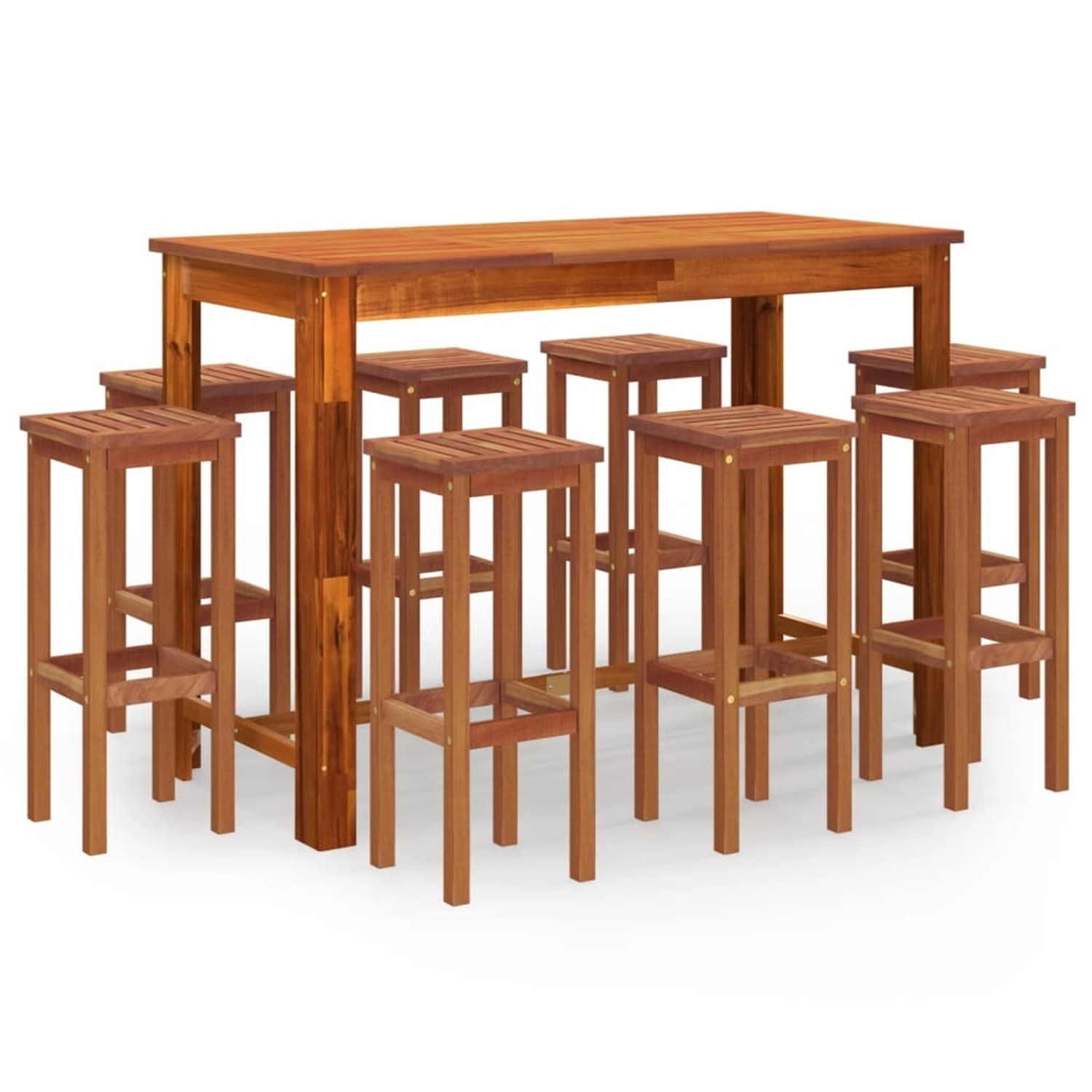 vidaXL 9-tlg Gartenbar-Set Massivholz Akazie Modell 1 vidaXL 9-tlg Gartenbar-Set Massivholz Akazie Modell 1 von VIDAXL