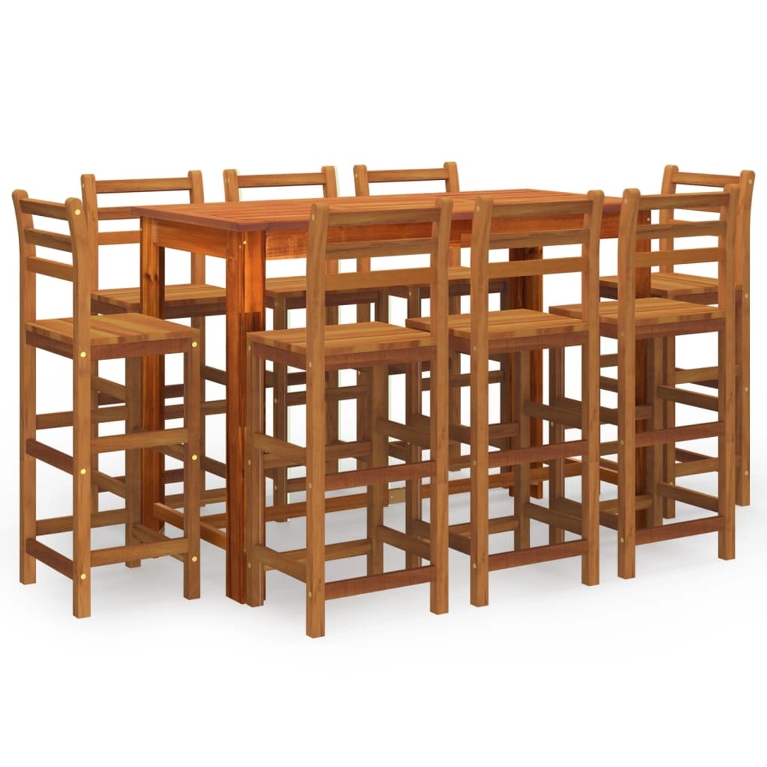vidaXL 9-tlg Gartenbar-Set Massivholz Akazie Modell 2 vidaXL 9-tlg Gartenbar-Set Massivholz Akazie Modell 2 von VIDAXL