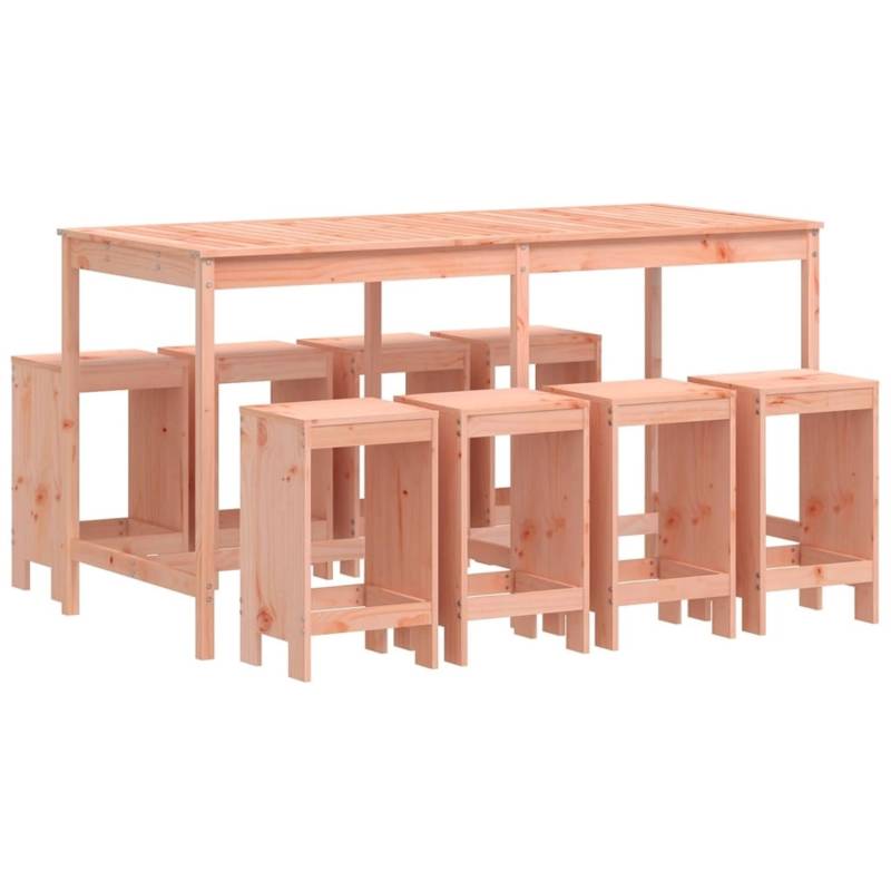 vidaXL 9-tlg Gartenbar-Set Massivholz Douglasie Modell 3 von VIDAXL