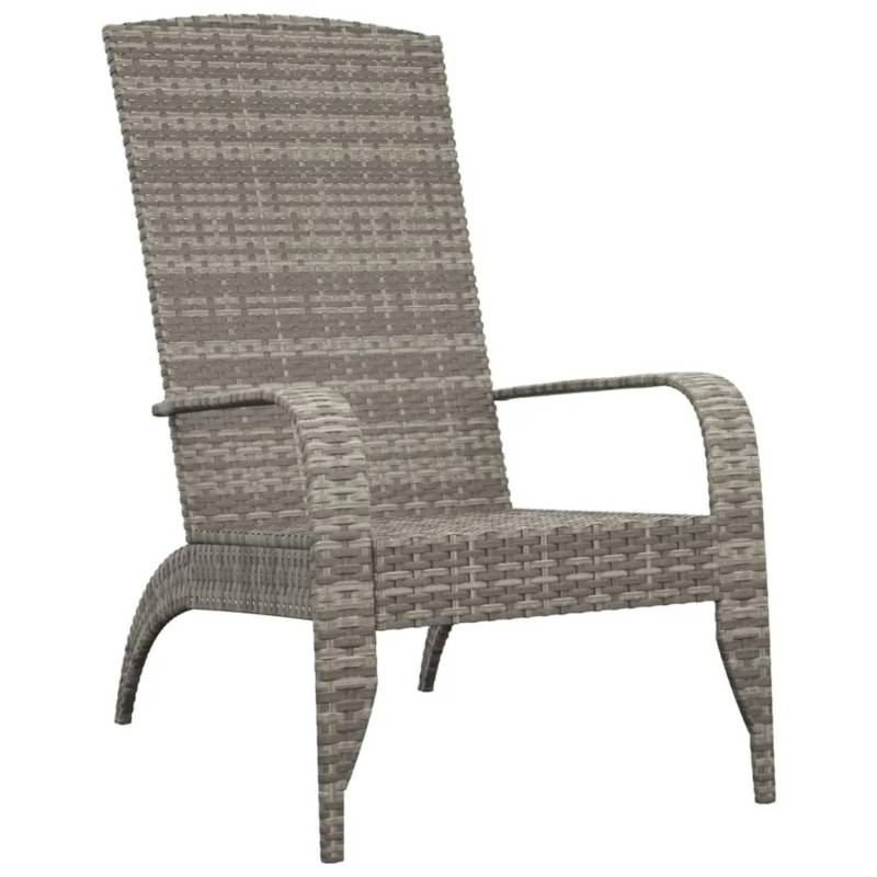 vidaXL Adirondack-Gartenstuhl Grau Poly Rattan 319695 von VIDAXL