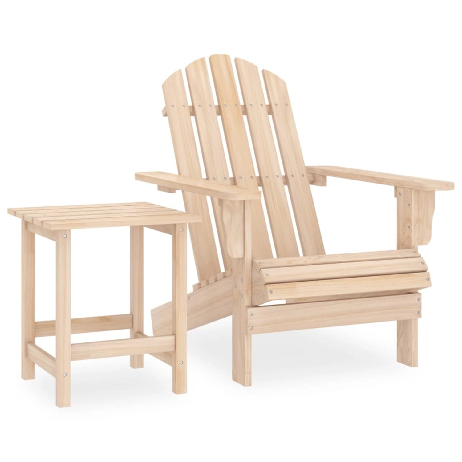 vidaXL Adirondack-Gartenstuhl mit Tisch Massivholz Tanne 315922 von VIDAXL