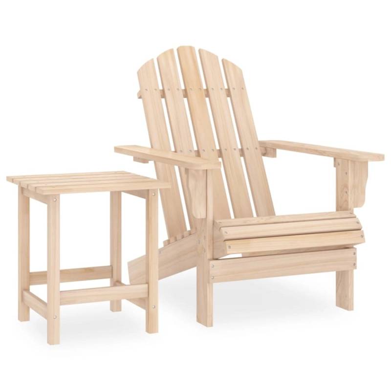 vidaXL Adirondack-Gartenstuhl mit Tisch Massivholz Tanne 315922 von VIDAXL