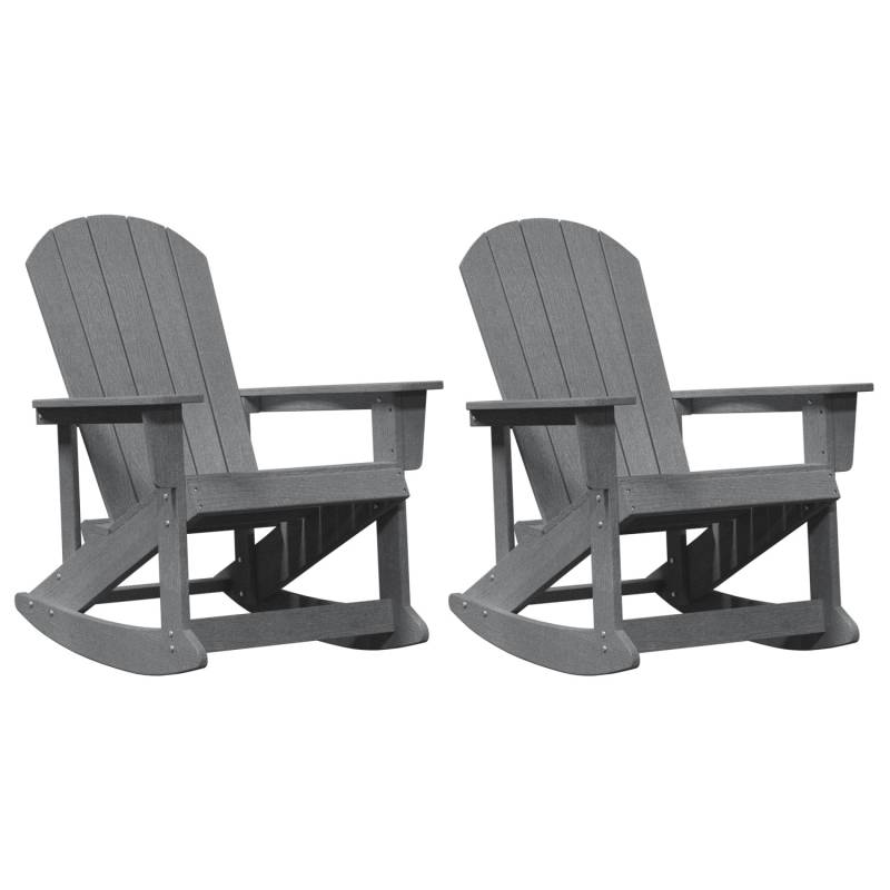 vidaXL Adirondack Schaukelstühle 2-Tlg Hellgrau HDPE 3335837 von VIDAXL
