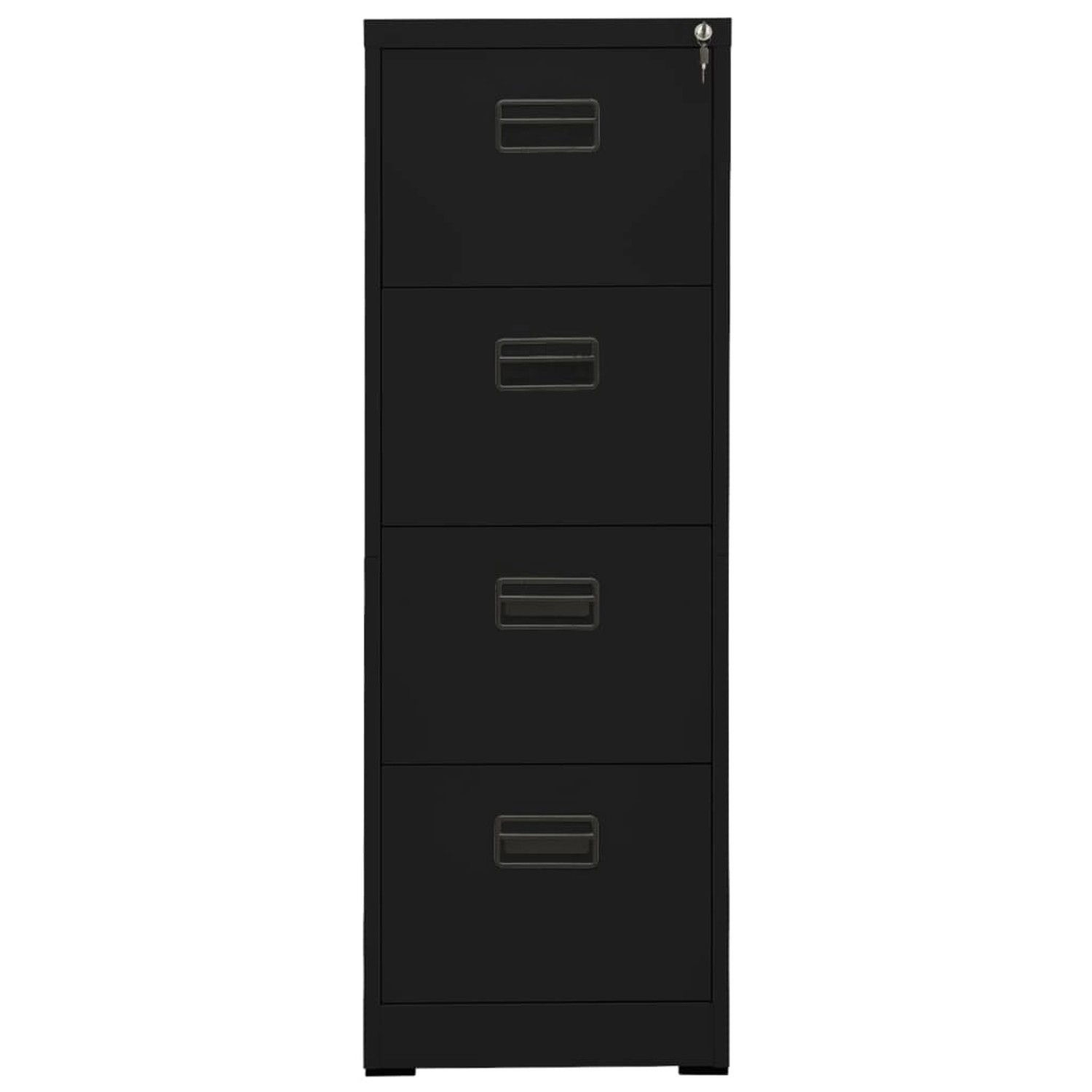 vidaXL Aktenschrank Schwarz 46x62x133 cm Stahl von VIDAXL