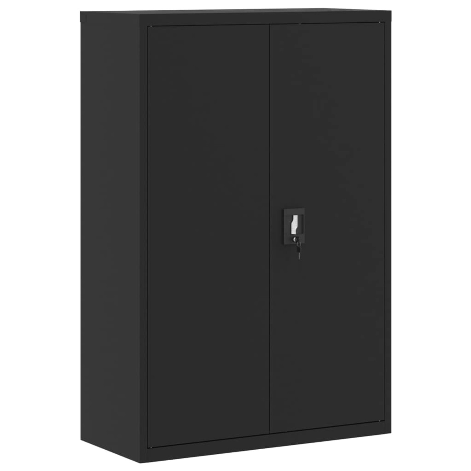 vidaXL Aktenschrank Schwarz 90x40x140 cm Stahl von VIDAXL
