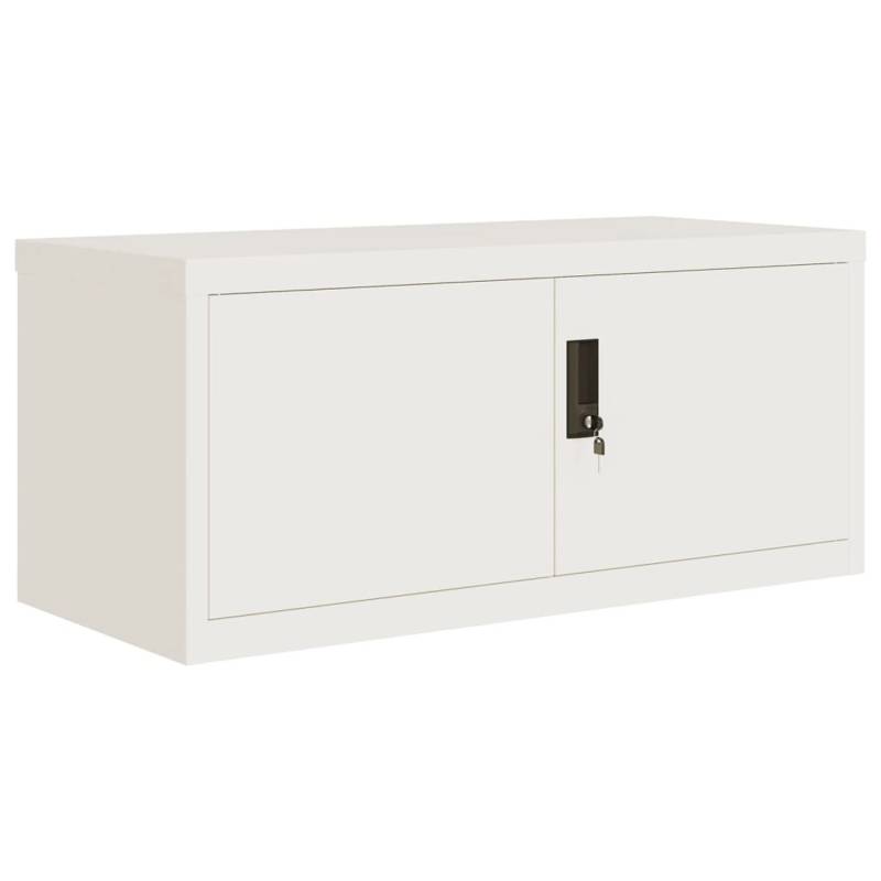 vidaXL Aktenschrank Weiß 90x40x40 cm Stahl von VIDAXL