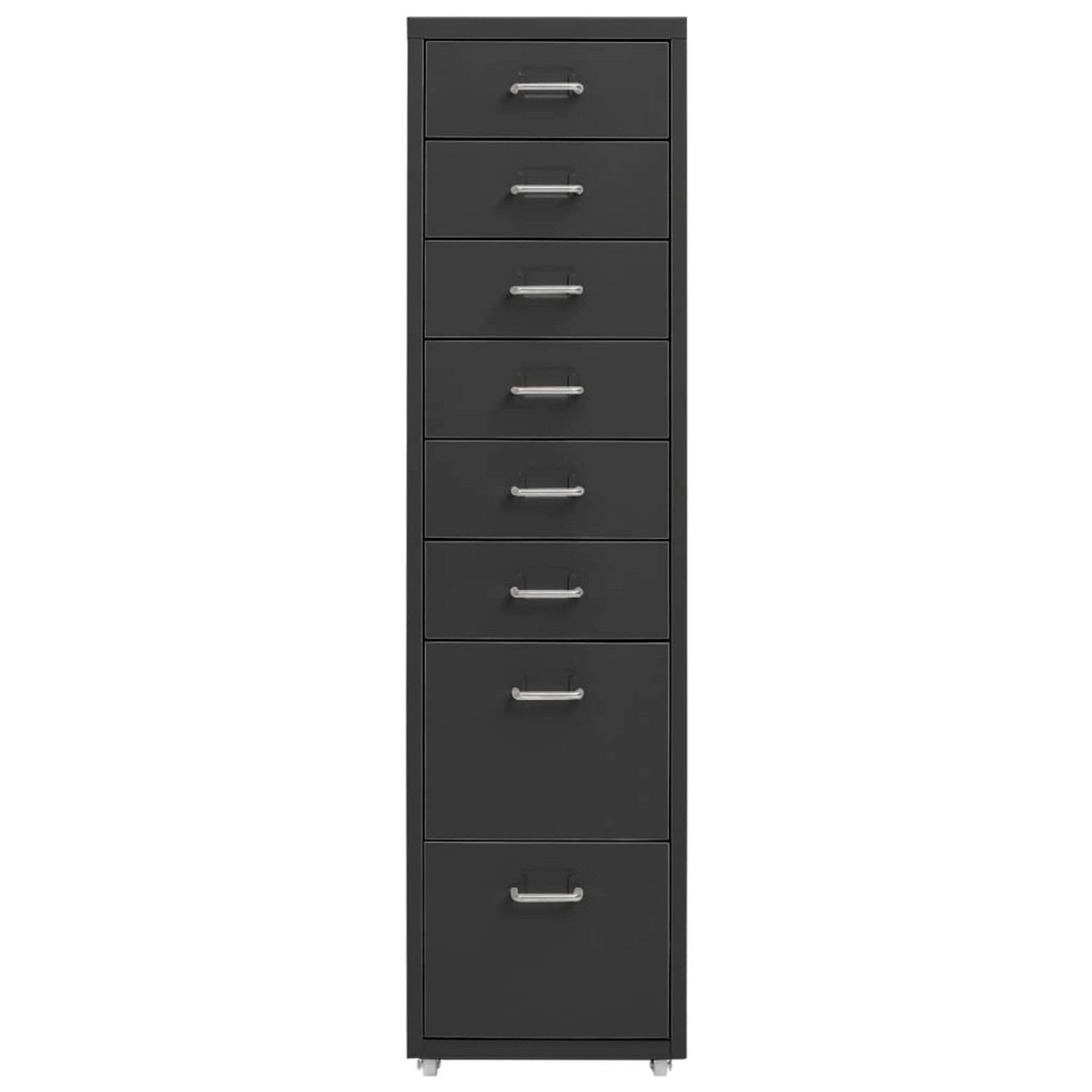 vidaXL Aktenschrank mit Rollen Anthrazit 28x41x109 cm Metall vidaXL Aktenschrank mit Rollen Anthrazit 28x41x109 cm Metall von VIDAXL