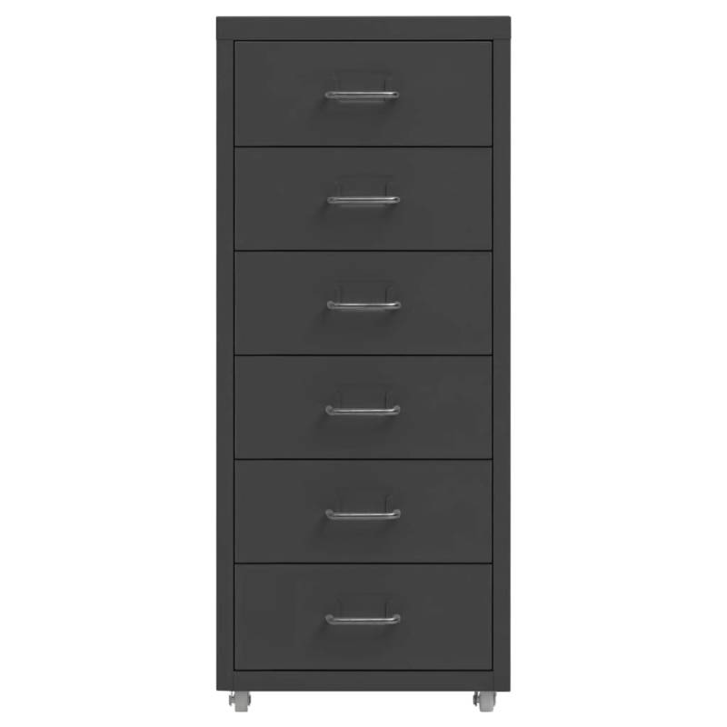 vidaXL Aktenschrank mit Rollen Anthrazit 28x41x69 cm Metall vidaXL Aktenschrank mit Rollen Anthrazit 28x41x69 cm Metall von VIDAXL