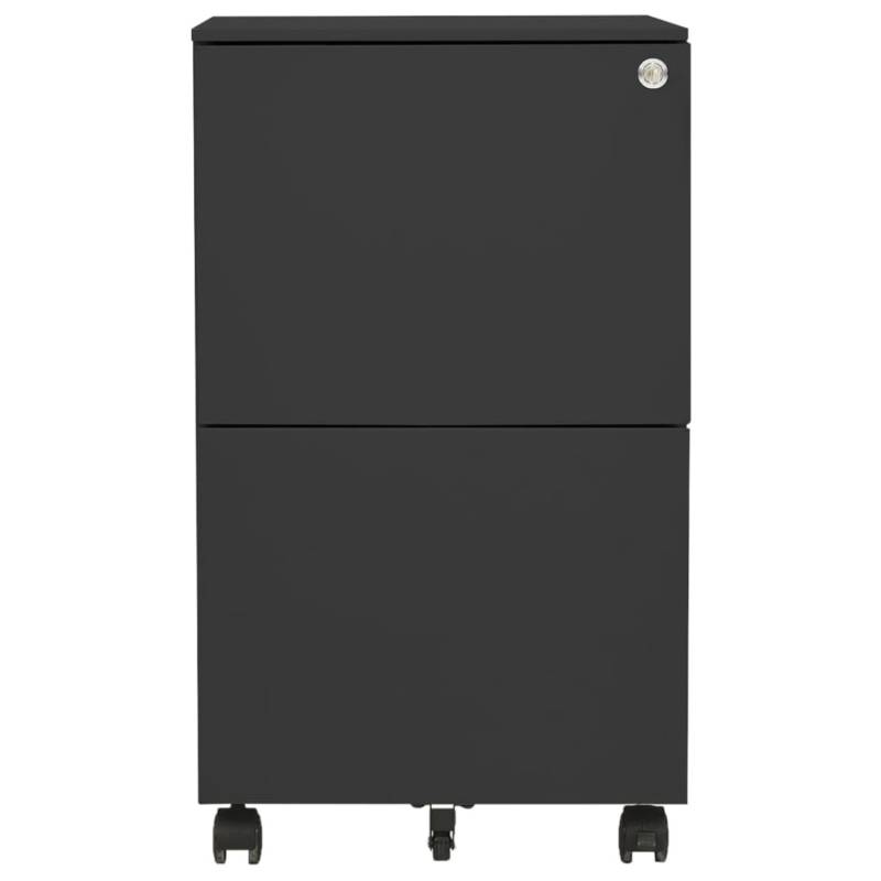 vidaXL Aktenschrank mit Rollen Anthrazit 39x45x67 cm Stahl von VIDAXL