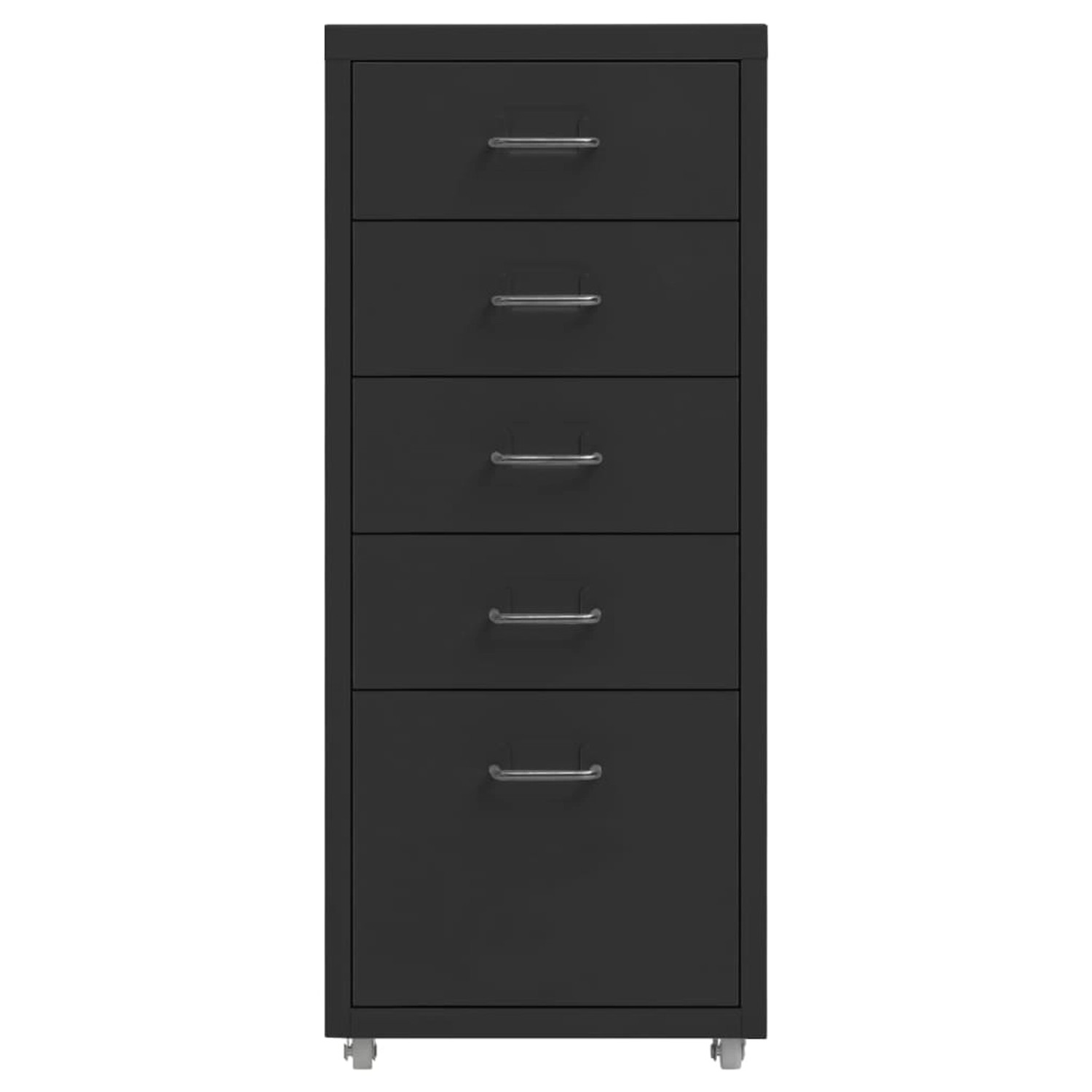 vidaXL Aktenschrank mit Rollen Schwarz 28x41x69 cm Metall Modell 1 vidaXL Aktenschrank mit Rollen Schwarz 28x41x69 cm Metall Modell 1 von VIDAXL
