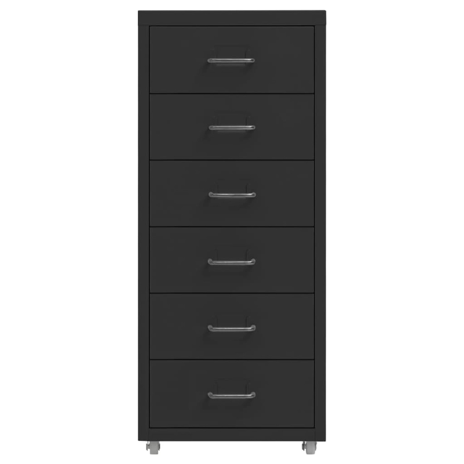 vidaXL Aktenschrank mit Rollen Schwarz 28x41x69 cm Metall vidaXL Aktenschrank mit Rollen Schwarz 28x41x69 cm Metall von VIDAXL