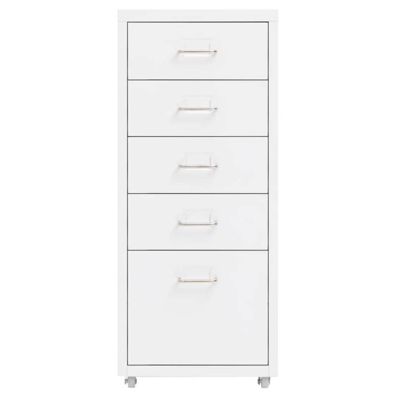 vidaXL Aktenschrank mit Rollen Weiß 28x41x69 cm Metall Modell 1 vidaXL Aktenschrank mit Rollen Weiß 28x41x69 cm Metall Modell 1 von VIDAXL