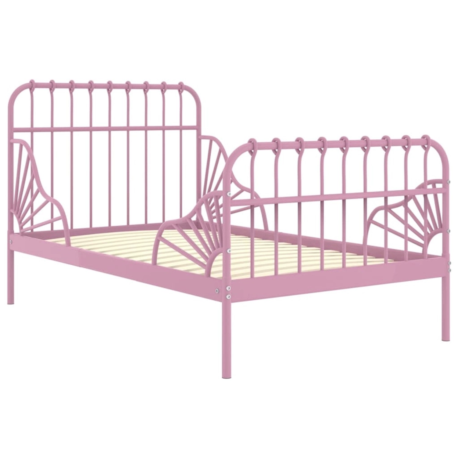 vidaXL Ausziehbett Rosa Metall 80x130/200 cm779344 von VIDAXL