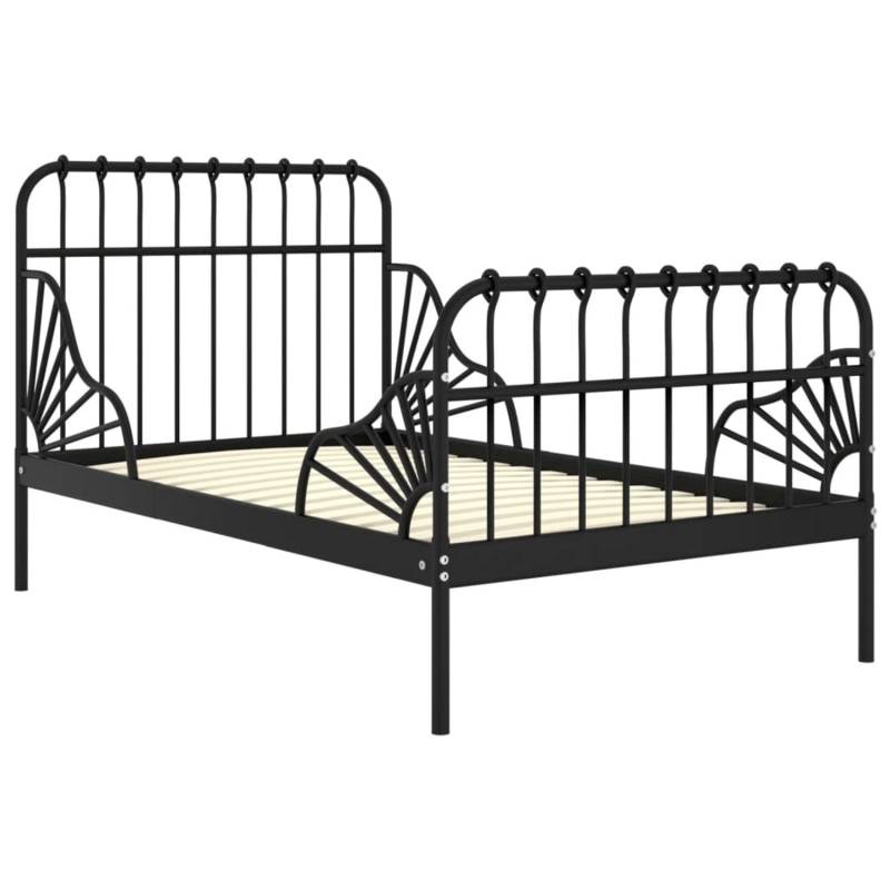 vidaXL Ausziehbett Schwarz Metall 80x130/200 cm733769 von VIDAXL