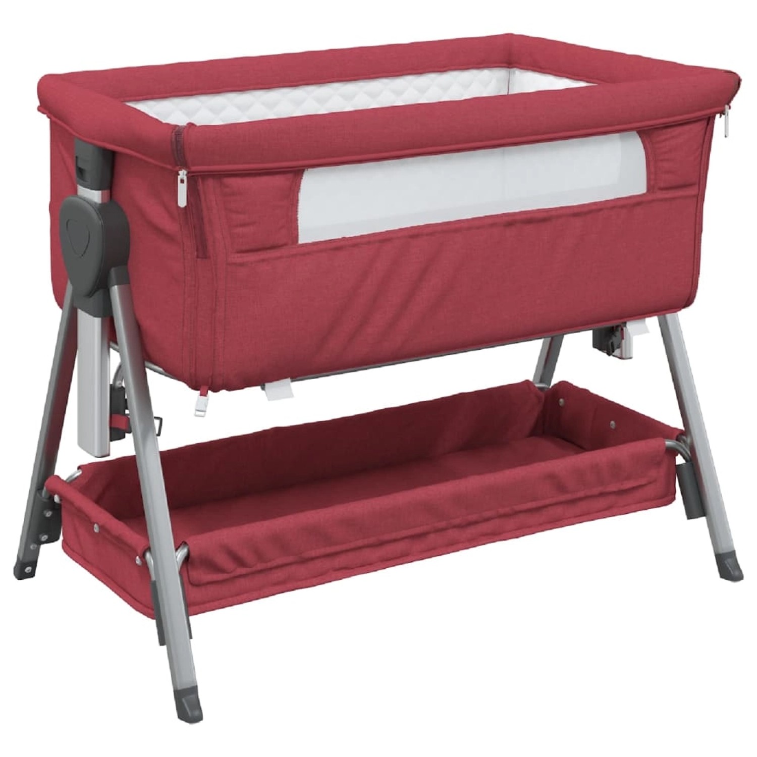 vidaXL Babybett mit Matratze Rot Leinenstoff 10293 vidaXL Babybett mit Matratze Rot Leinenstoff 10293 von VIDAXL